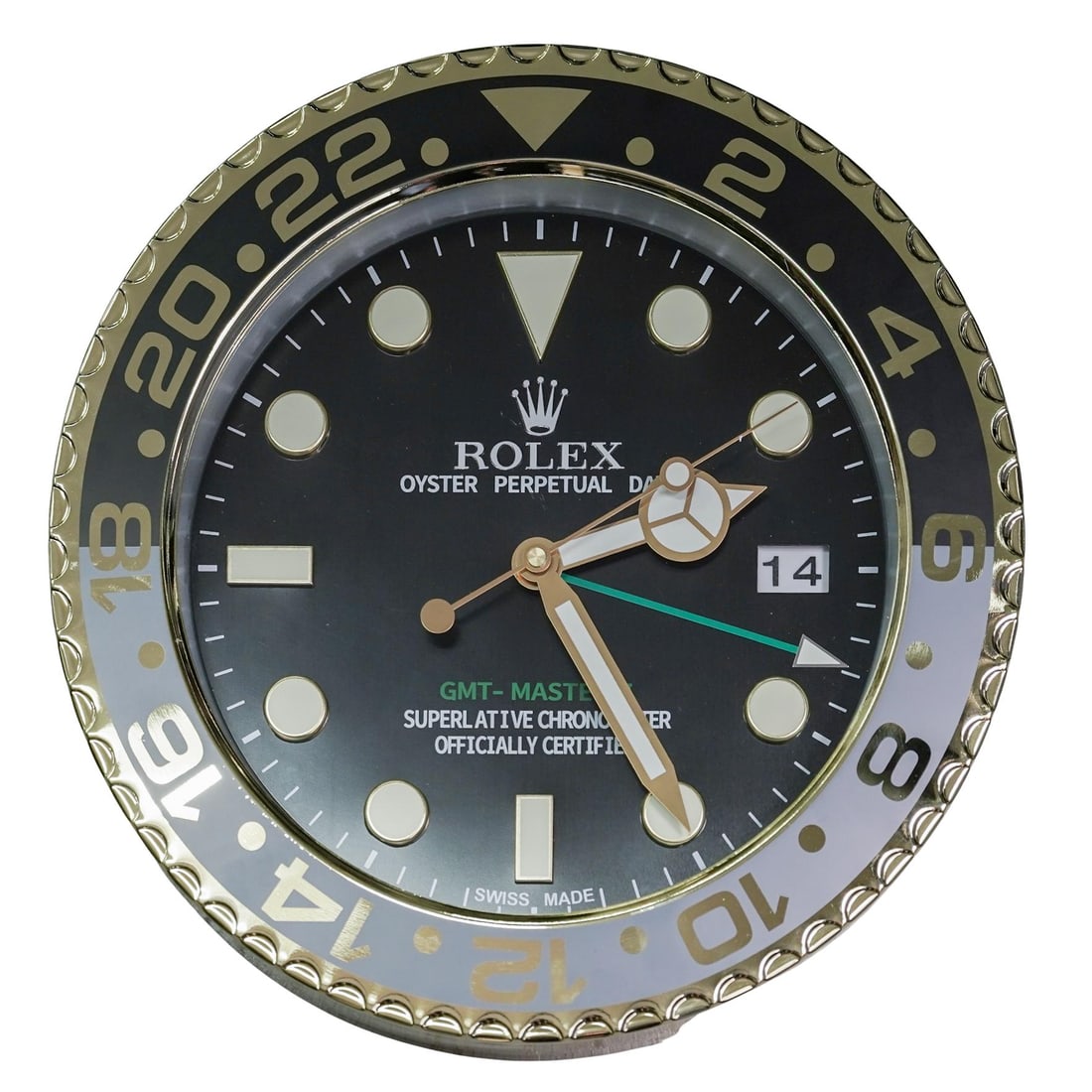 Rolex Style GMT Black Dial Dealer Wall Clock (1 of 5)