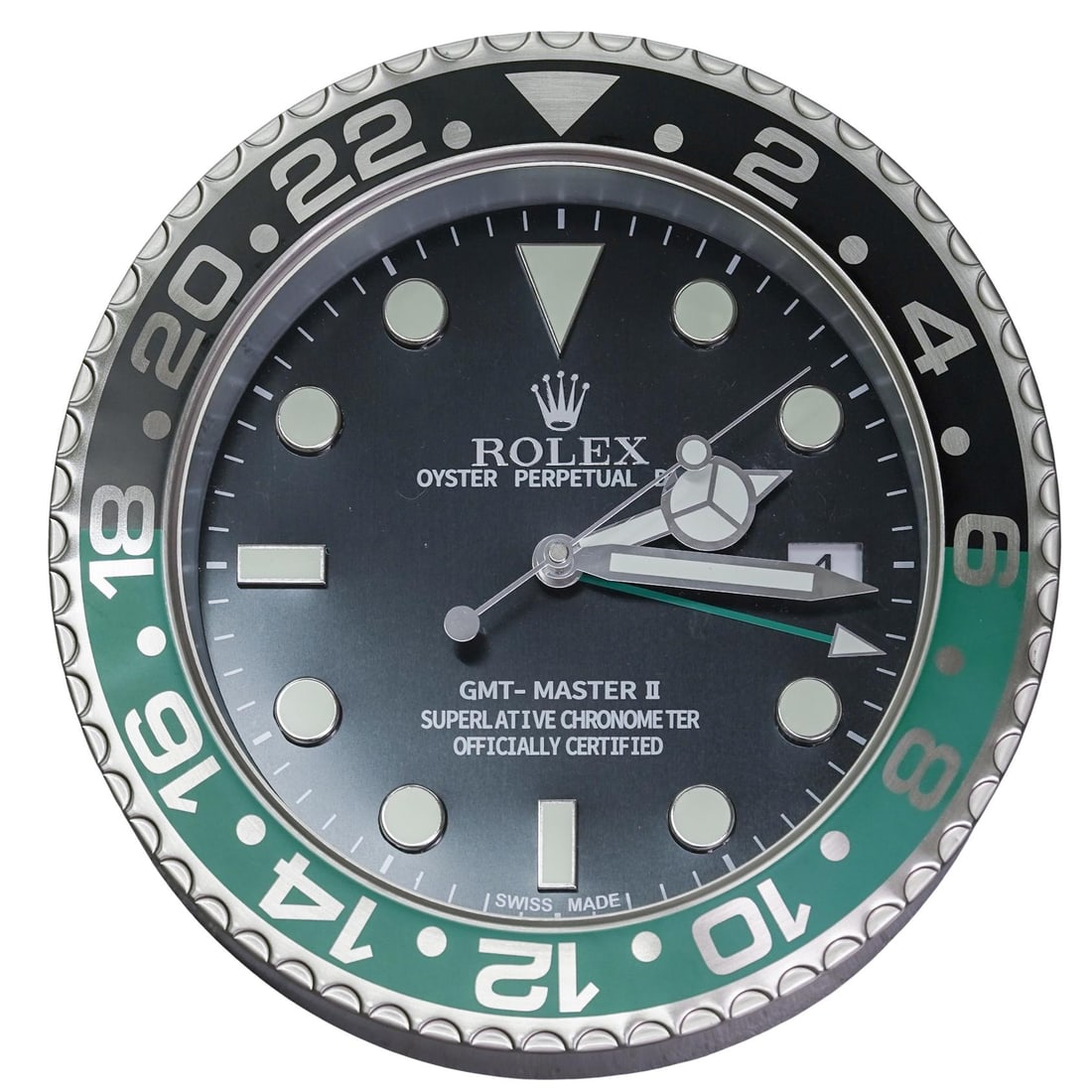 Rolex Style Black & Green Wall Clock (1 of 7)