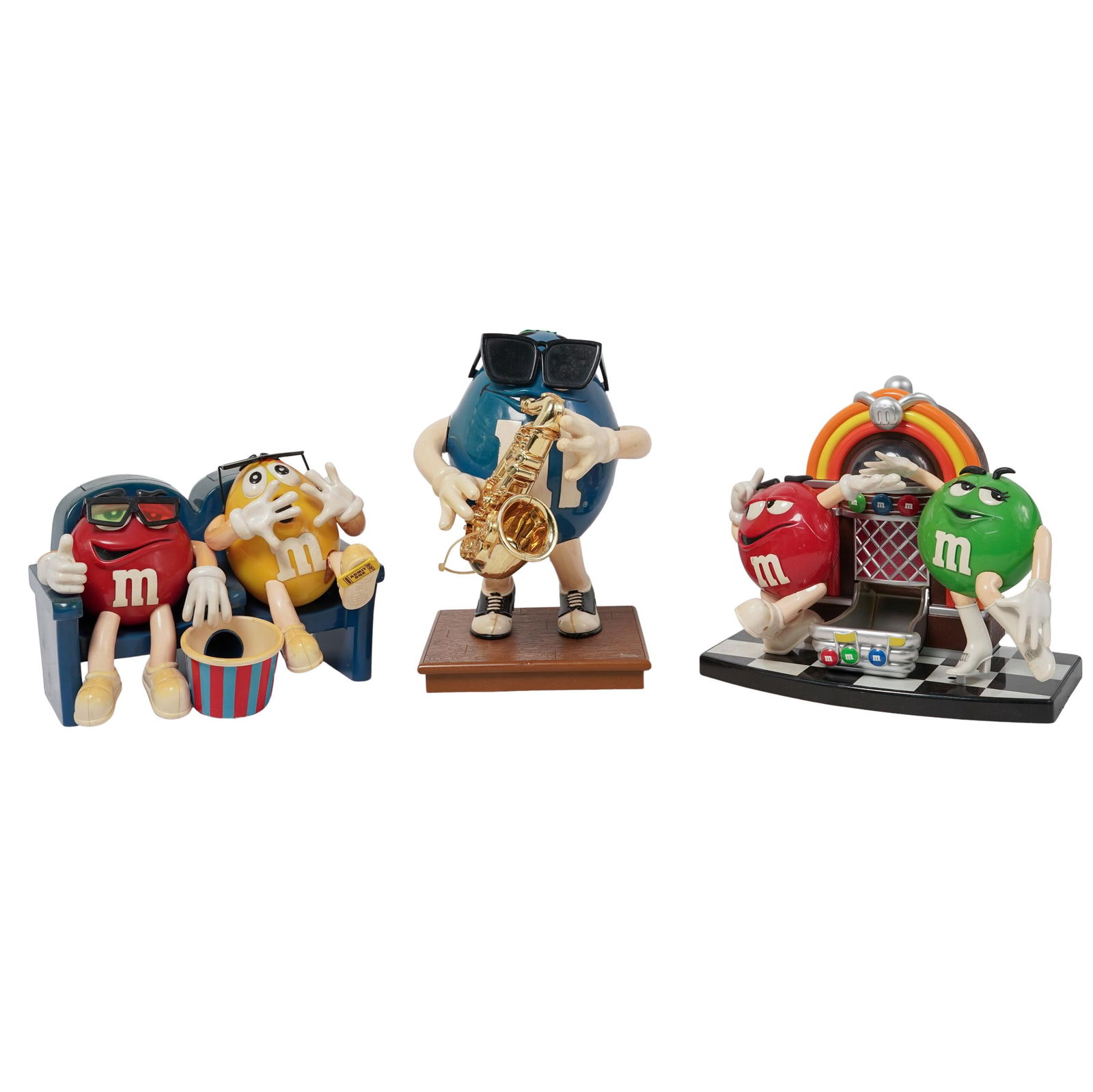 3pc Vintage M&M's Brand Candy Dispensers Decorative Figurines (1 of 5)