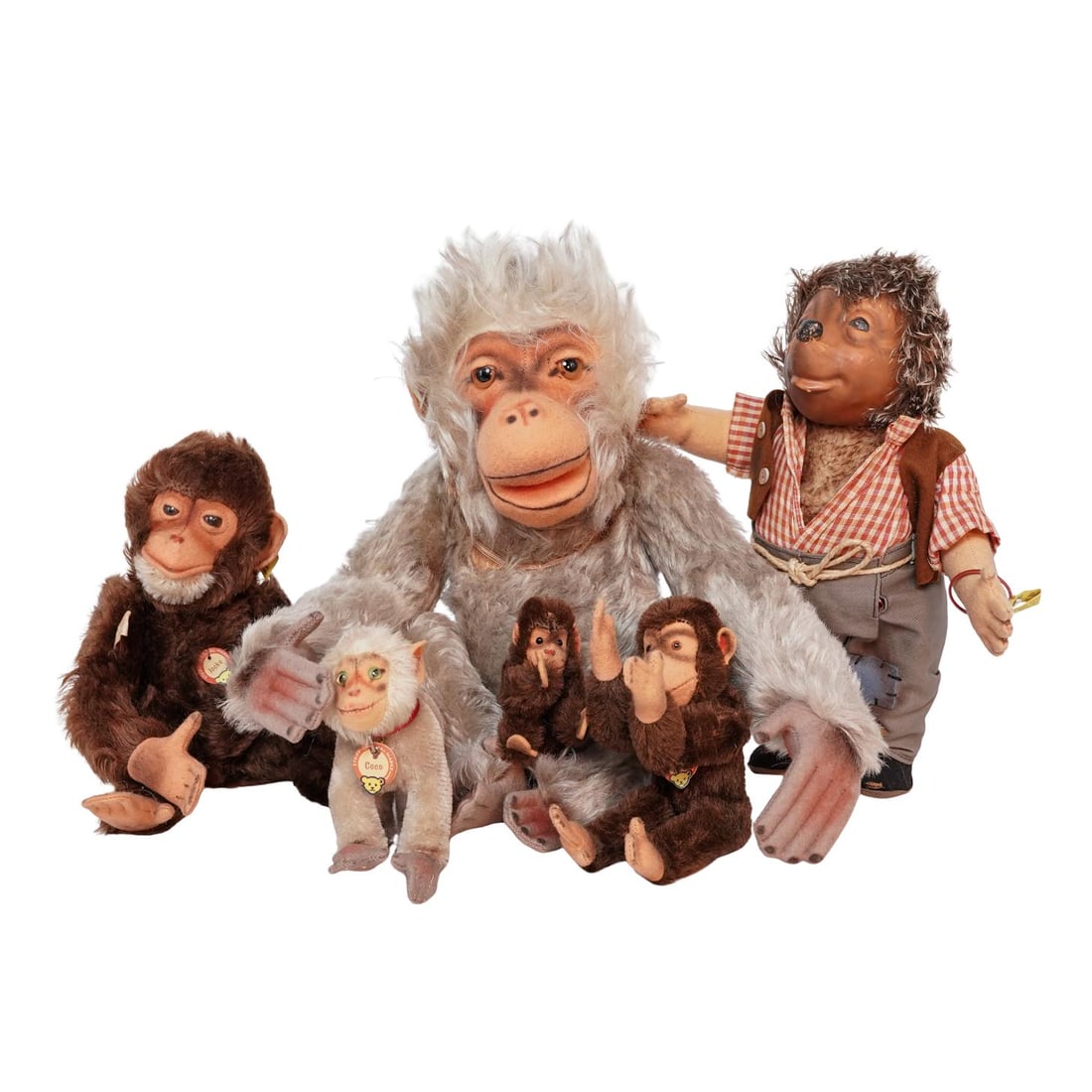 (6pc) Vintage Steiff Assortment Of Stuffed Animal Toys (1 of 3)