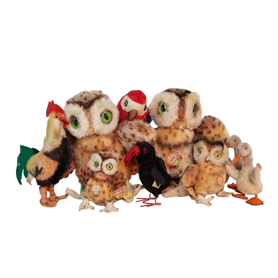 (9pc) Vintage Steiff Assortment Of Stuffed Birds Toys (1 of 4)