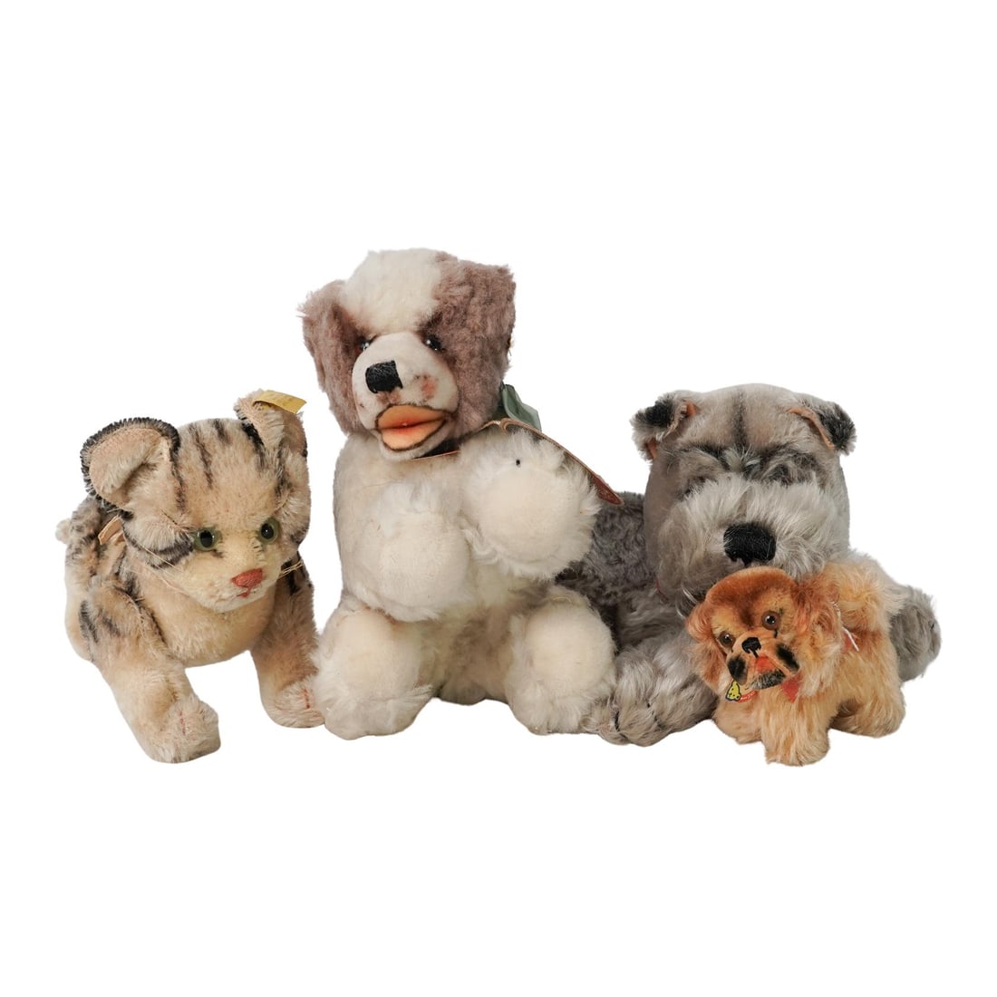 (4 pcs) Antique & Vintage Steiff Animals and Hand Puppet (1 of 3)