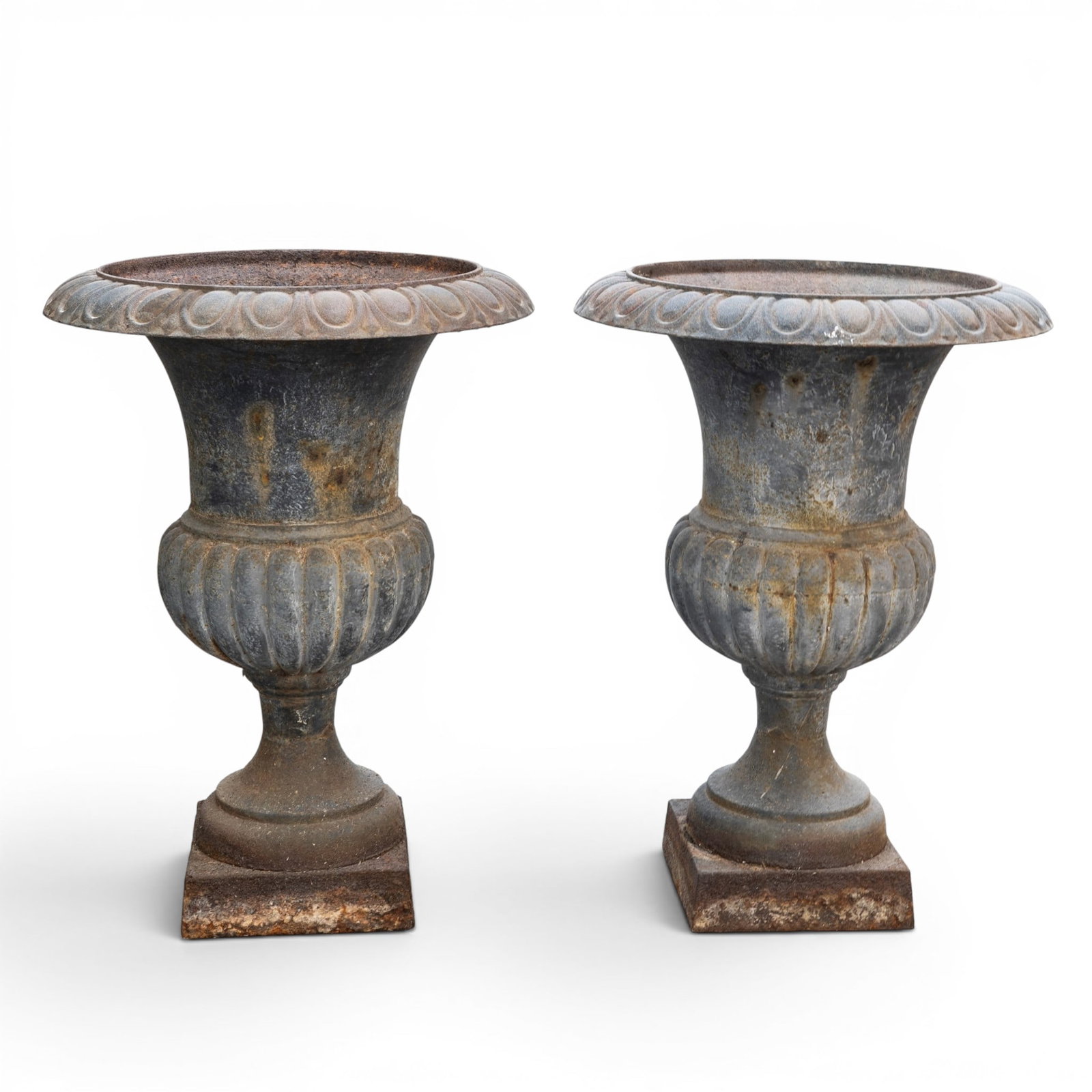 Pair of Cast Iron Garden Urns (1 of 7)