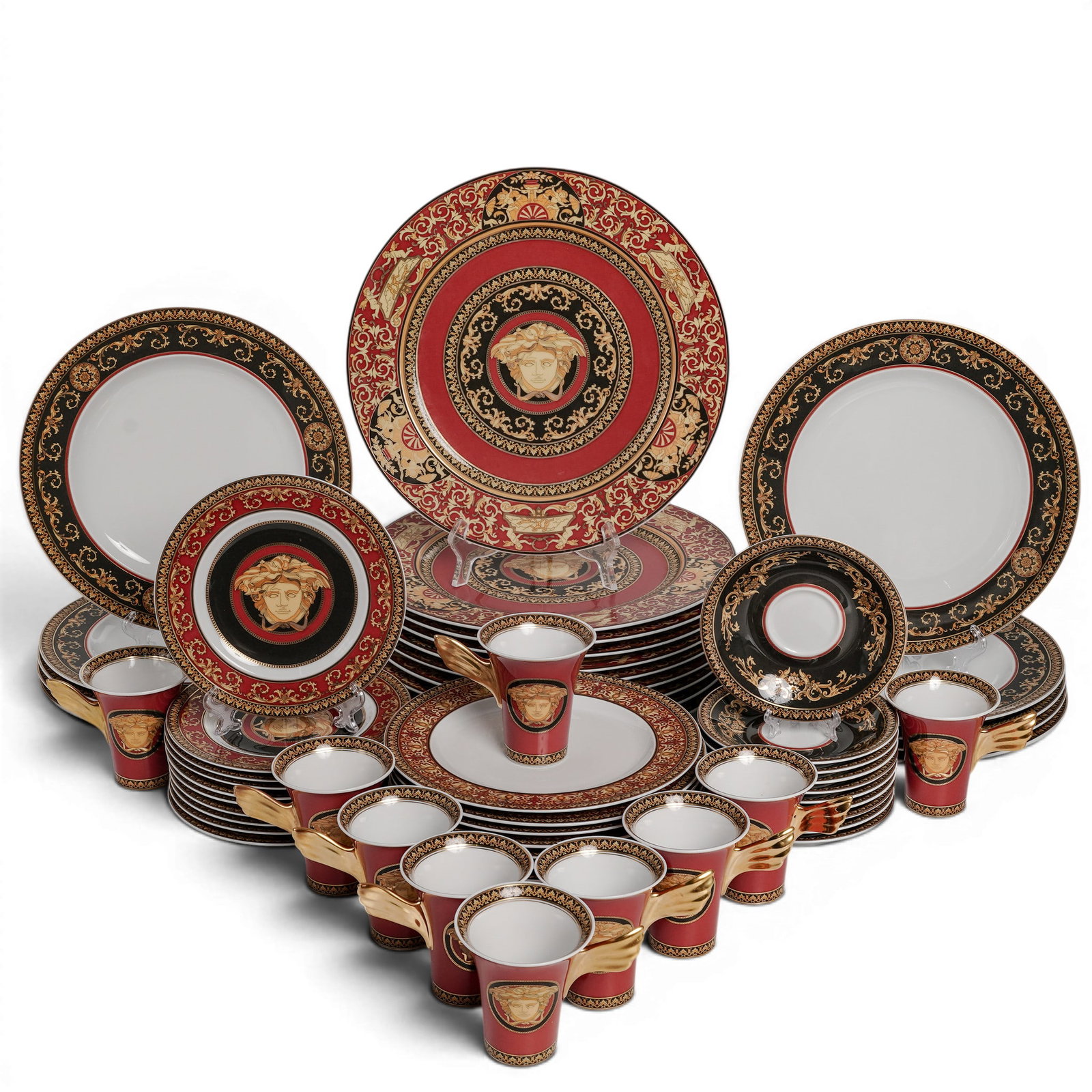 (59pc) Versace x Rosenthal "Ikarus Medusa" Porcelain Dinnerware Set (1 of 11)