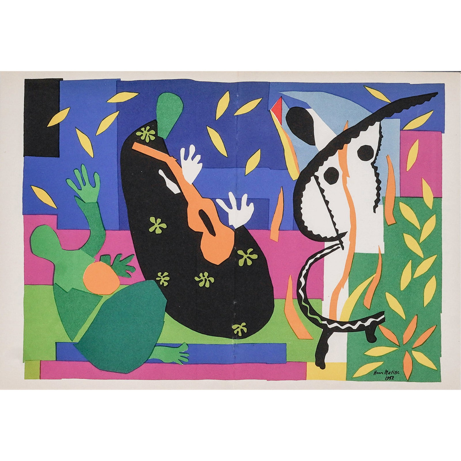 Henri Matisse "The Sorrows of the King" Color Lithograph: Henri Matisse "The Sorrows of the King" Color Lithograph 20th century, French The Sorrows of the King (La Tristesse du Roi) is a monumental 1952 masterpiece by Henri Matisse, recognized as his very fi