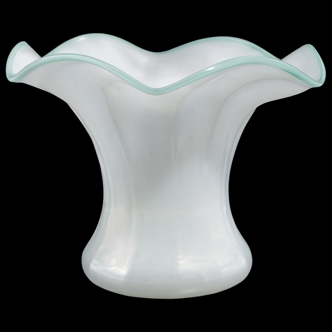 Steuben Iridescent Ivrene & Turquoise Glass Vase (1 of 5)