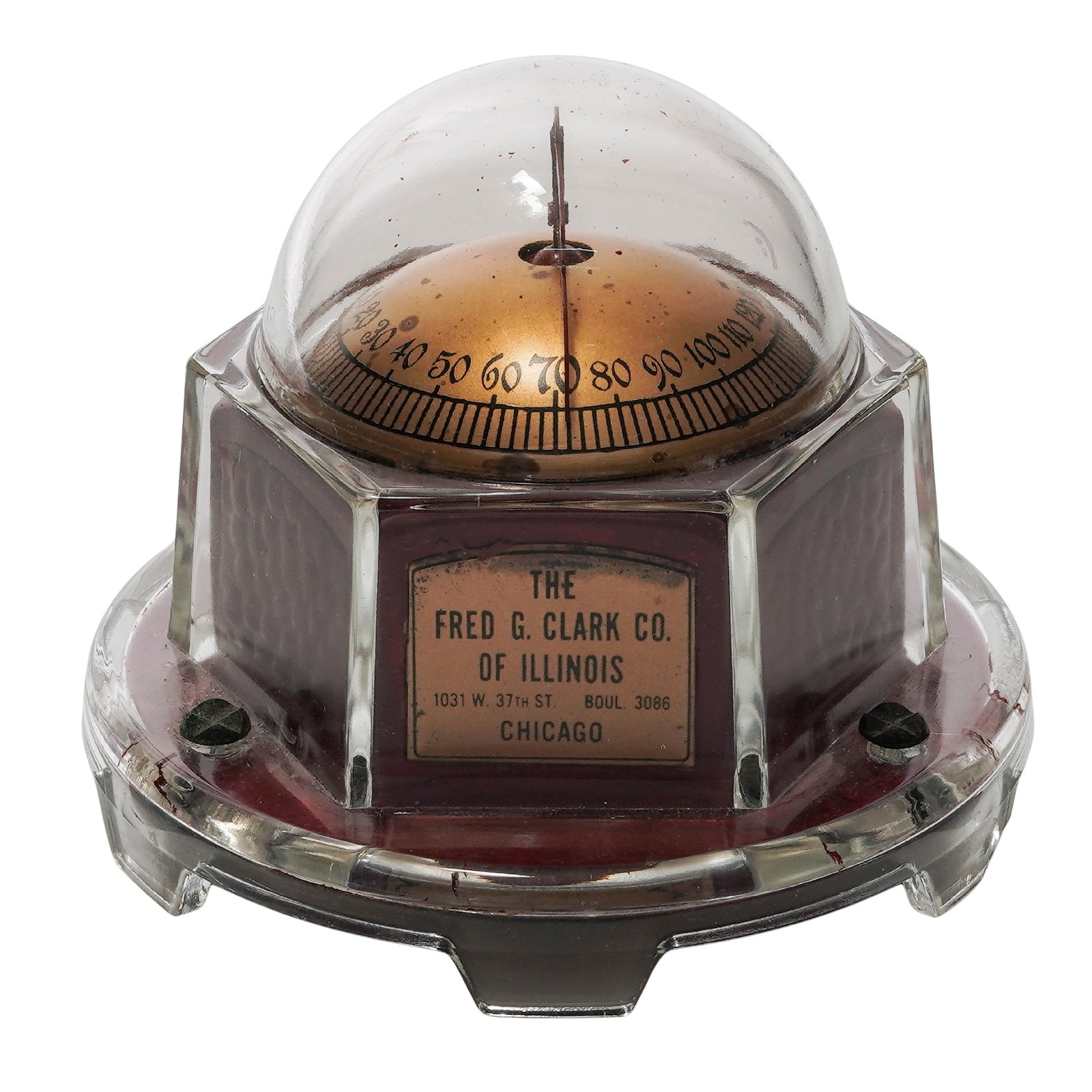 Antique Mova Products Co. Domed Desktop Fahrenheit Thermometer (1 of 6)