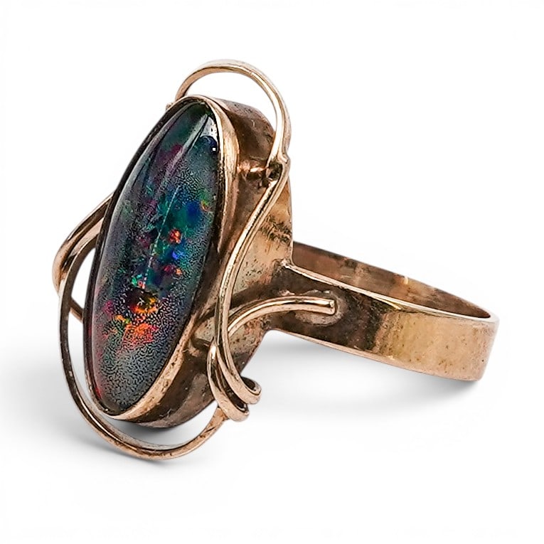 Vintage 9ct Gold & Opal Cabochon Ring (1 of 6)