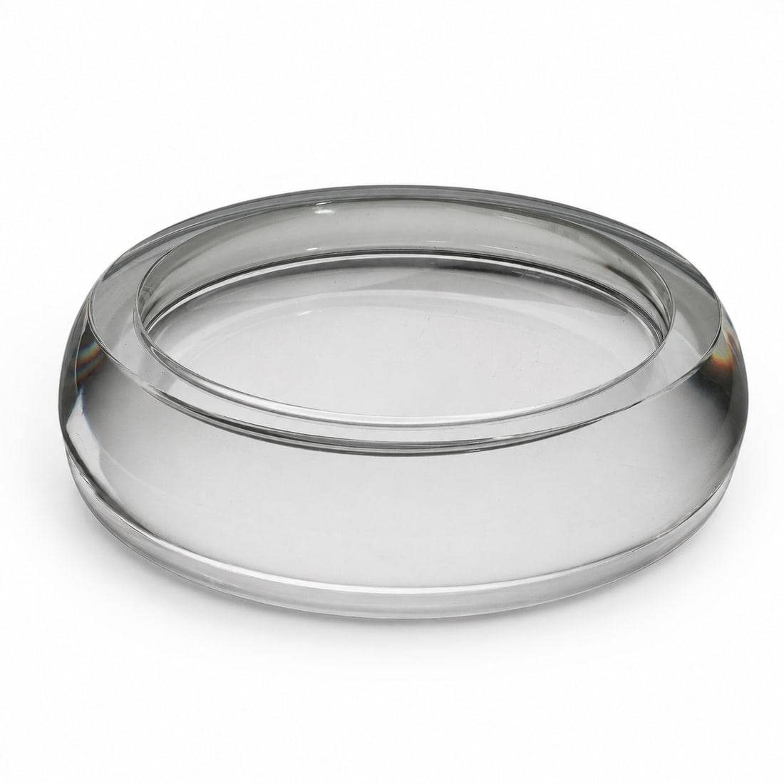 Archimede Seguso Murano Glass Bowl: Archimede Seguso Murano Glass Bowl 20th century An Archimede Seguso Murano glass centerpiece bowl. H 2.375" x Diameter 10.5"