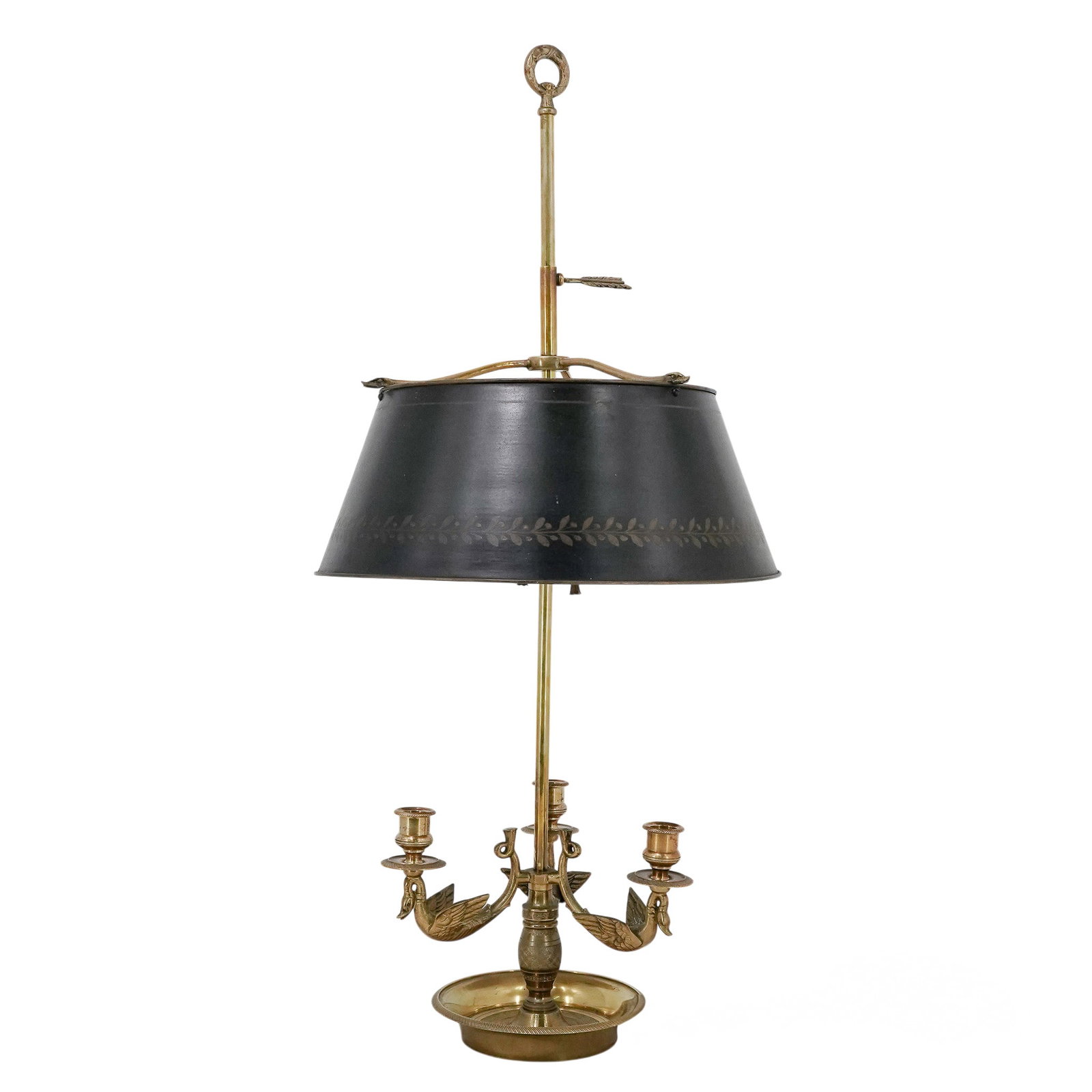 Antique French Empire Gilt-Bronze Bouillotte Table Lamp (1 of 7)