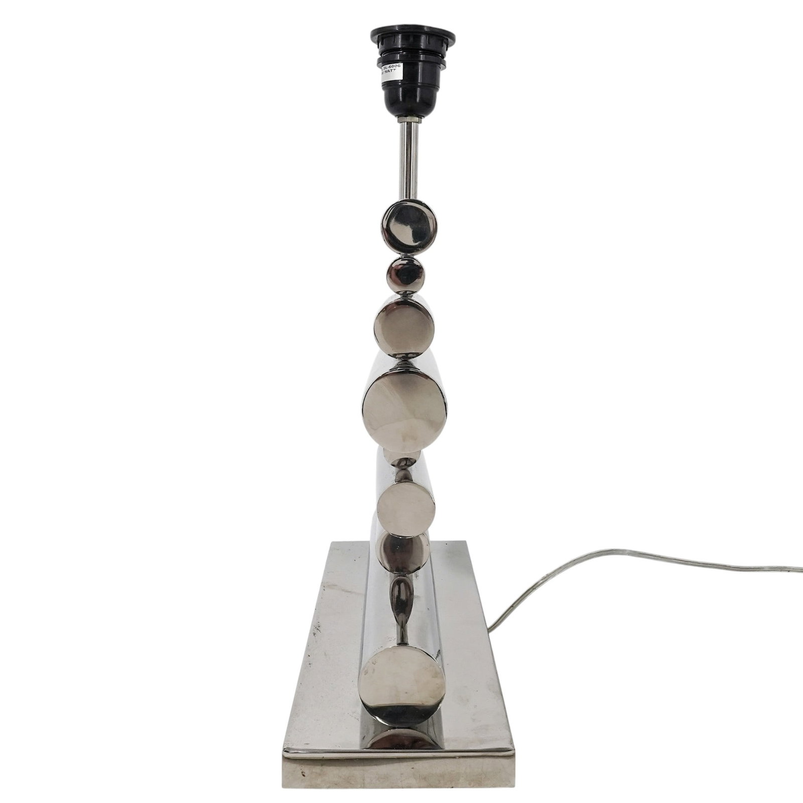 MCM Stacked Chrome Table Lamp - 3