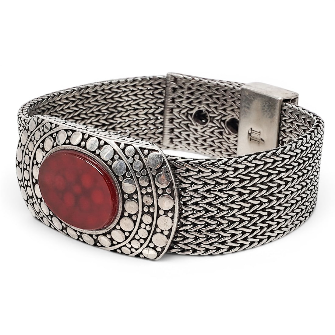 John Hardy Sterling Silver & Red Jasper Dot Bracelet (1 of 11)