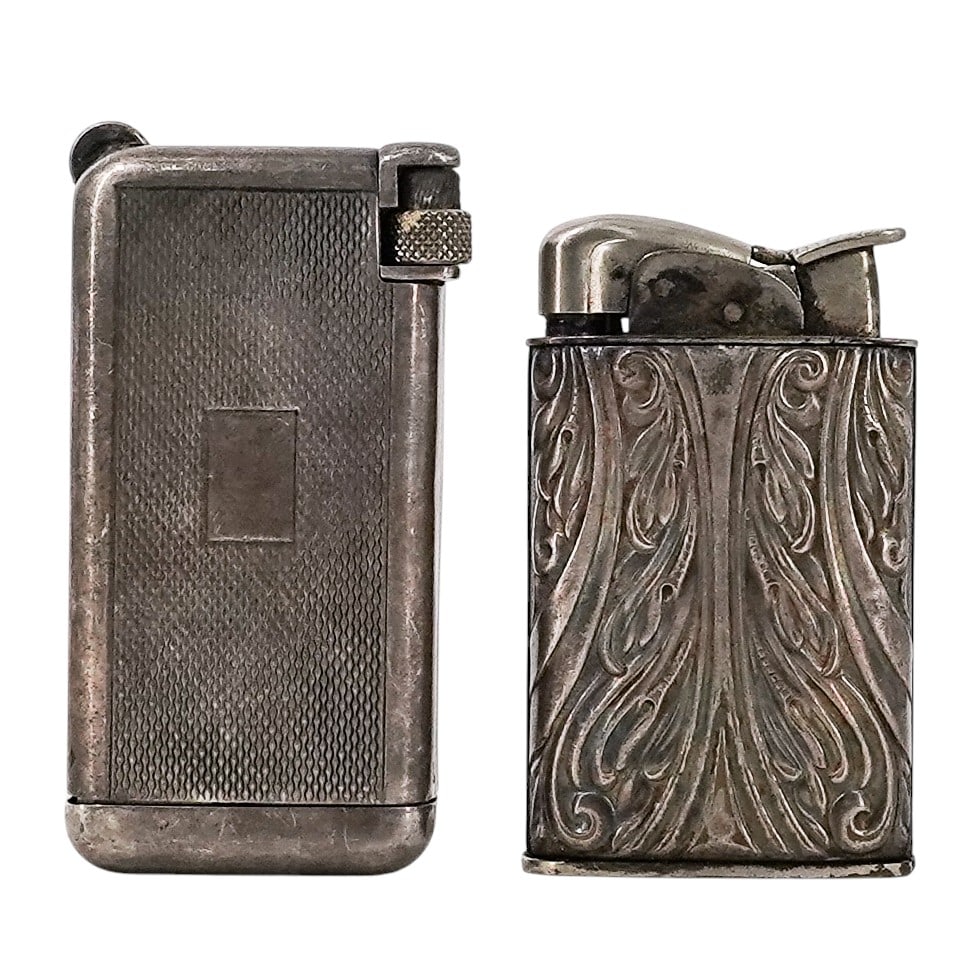 (2 pcs) Antique Silver Lighters (1 of 9)