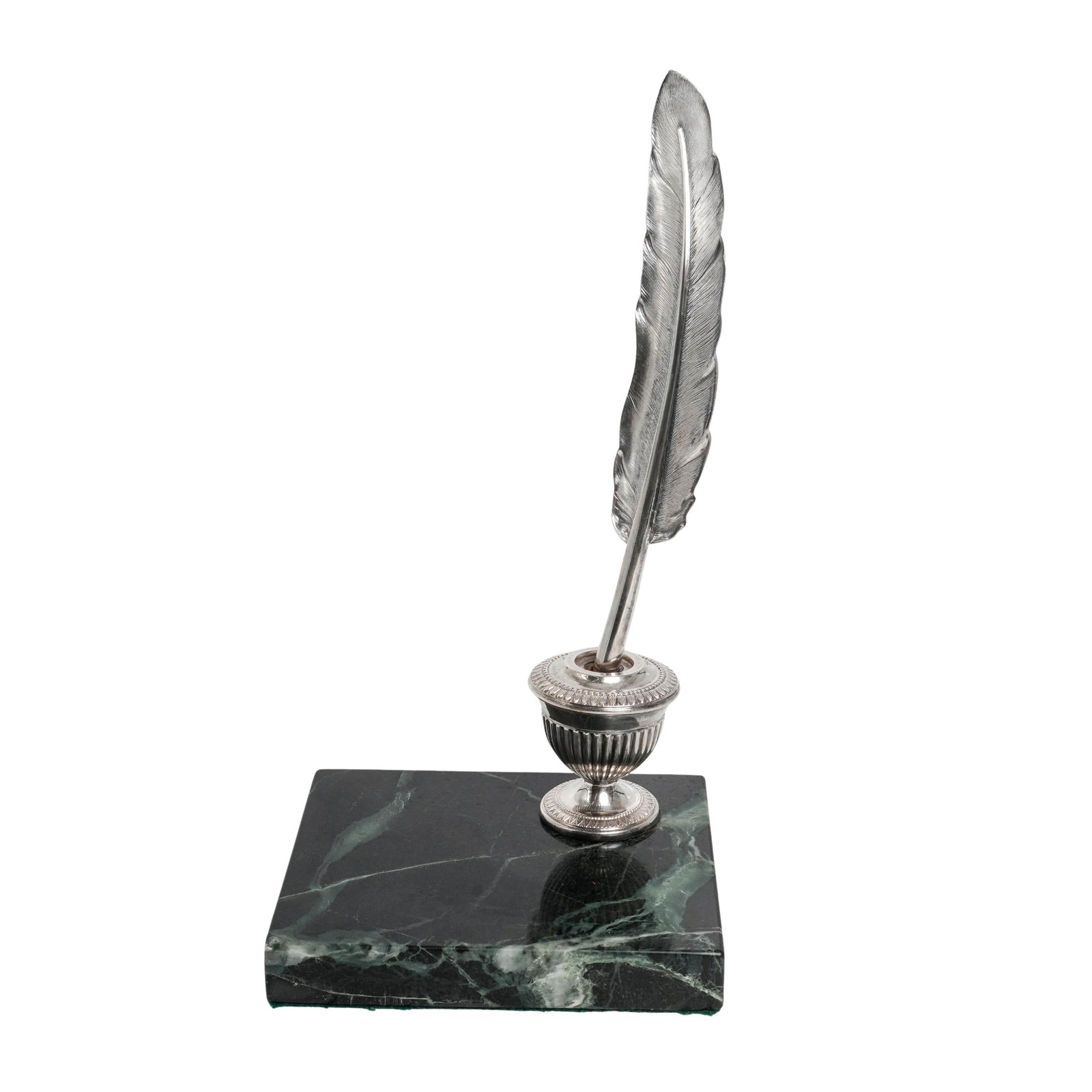 Camusso Sterling Silver Feather Quill Set on Marble Base (1 of 5)