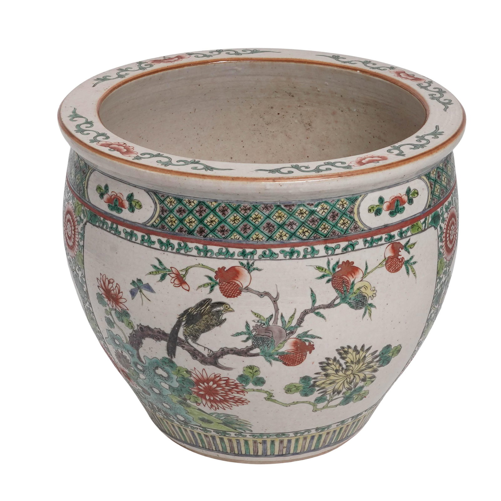 Antique Chinese Famille Verte Porcelain Planter (1 of 7)