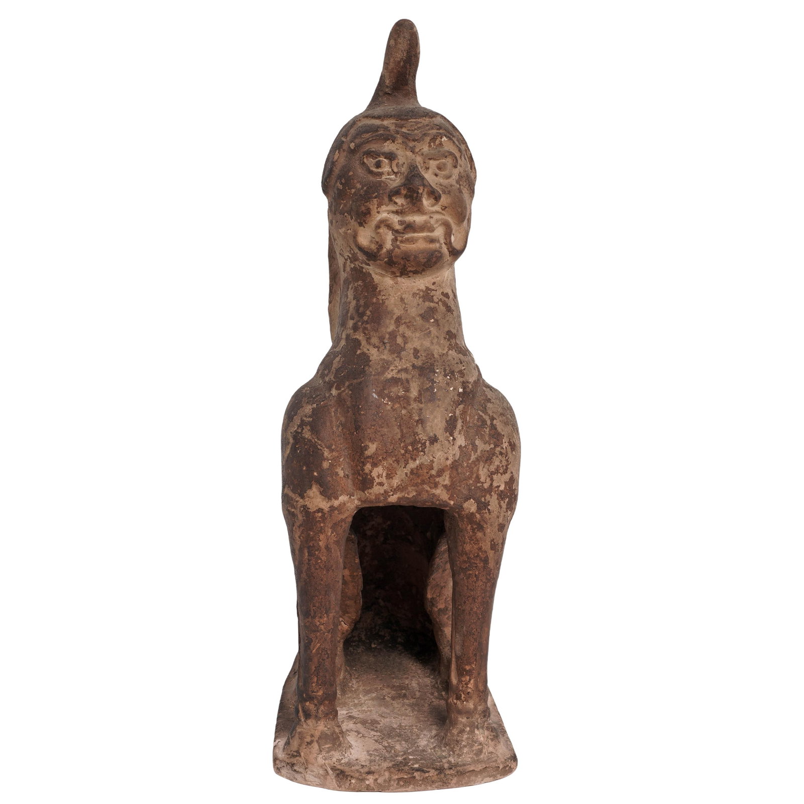 Ancient Chinese Earthenware Tomb Guardian Figure (1 of 10)