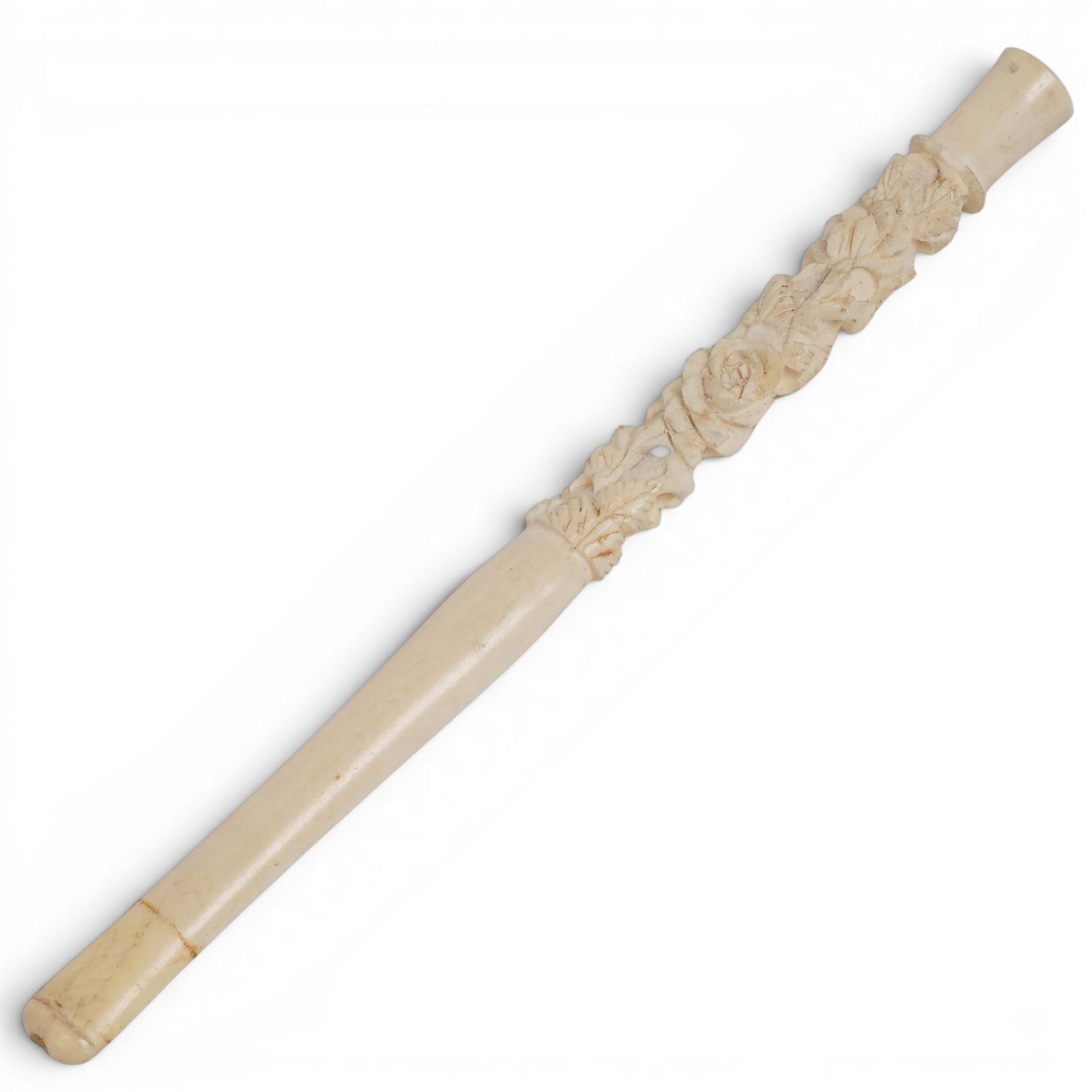 Chinese Carved Bone Cigarette Holder (1 of 9)