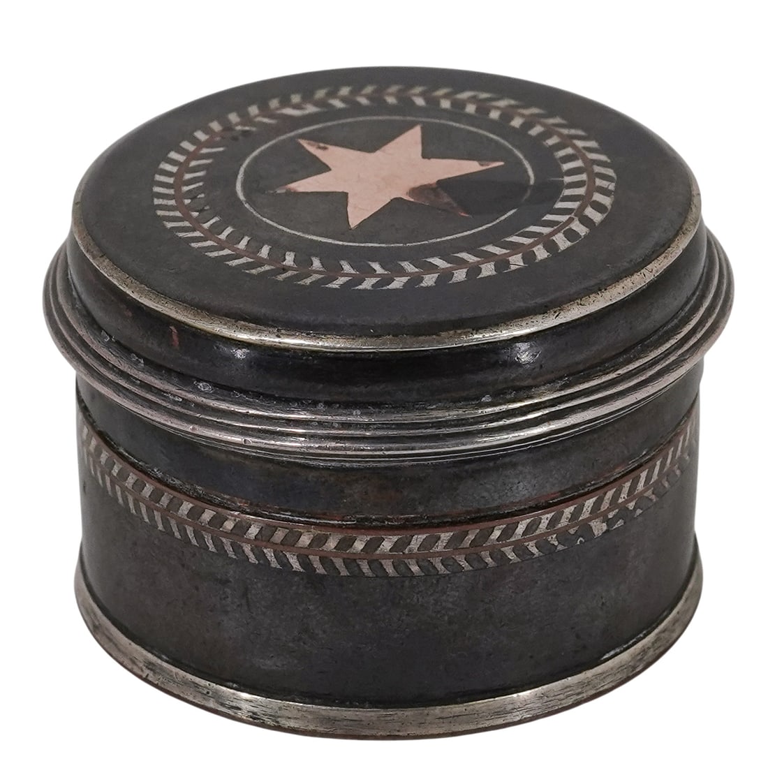 19th Cent. Burmese Niello Lime Betel Box (1 of 6)