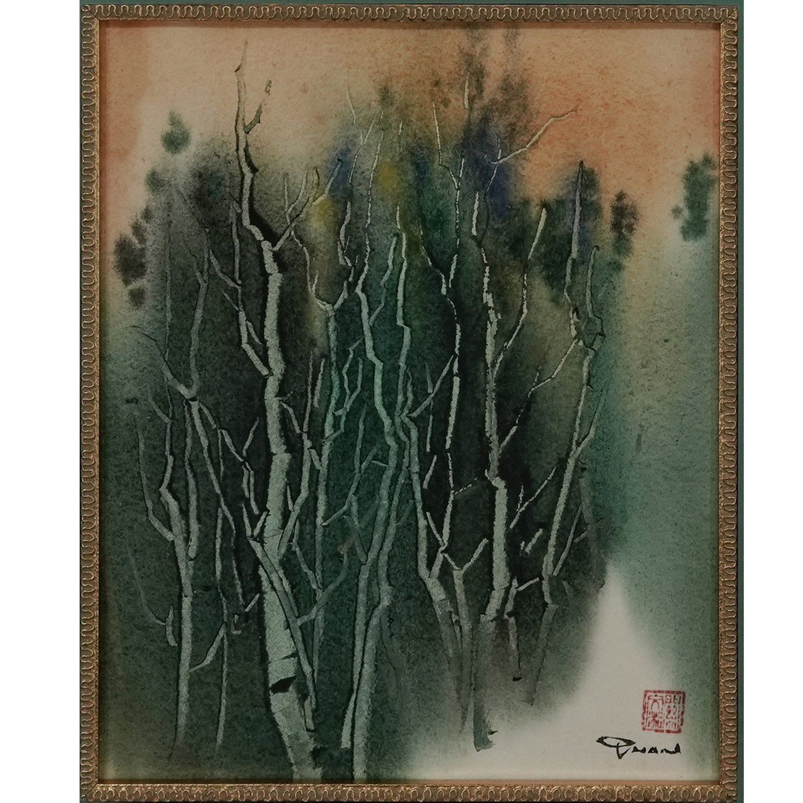 Mun Quan (Chinese, 1917-2000) Landscape Watercolor on Paper (1 of 5)