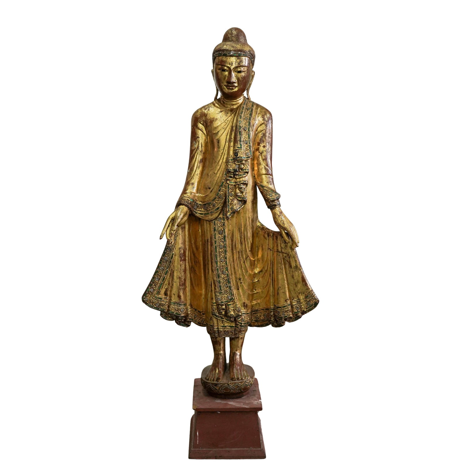 Early Burmese Gilt Lacquered Mandalay Buddha (1 of 5)