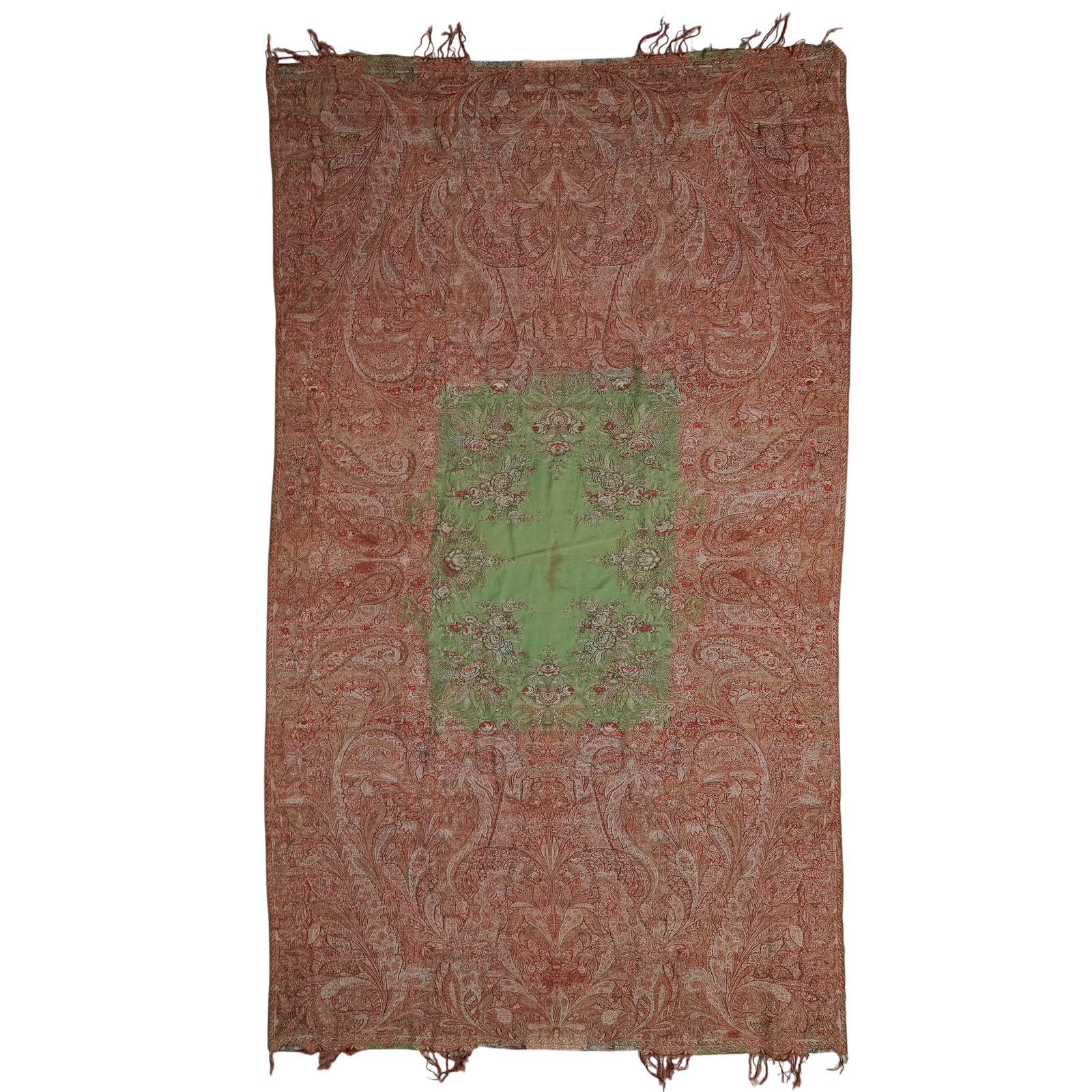 Antique Kashmiri Kani Woven Paisley Shawl (1 of 4)