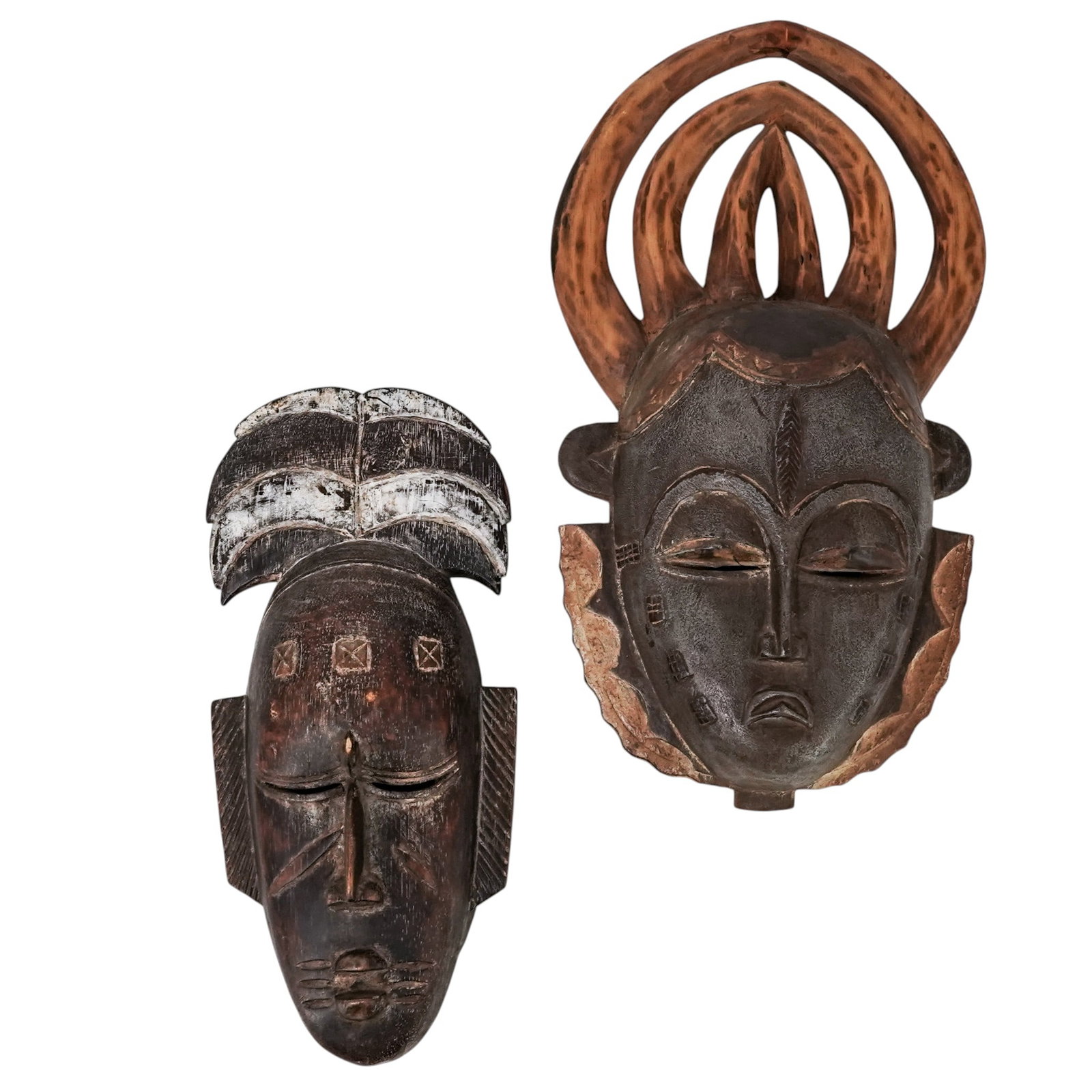 (2 pcs) African Guro & Baule Masks (1 of 4)