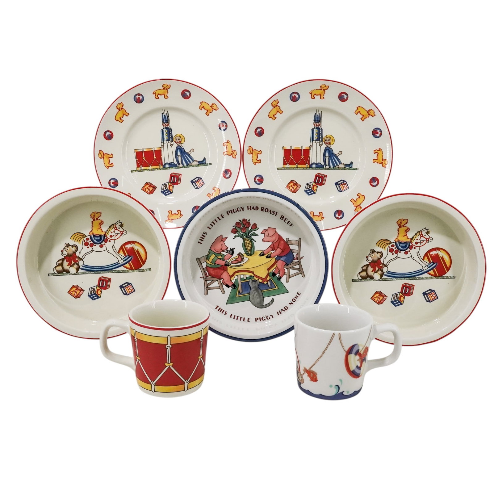(7 pc) Tiffany & Co. Porcelain Children's Tableware Assortment (1 of 15)