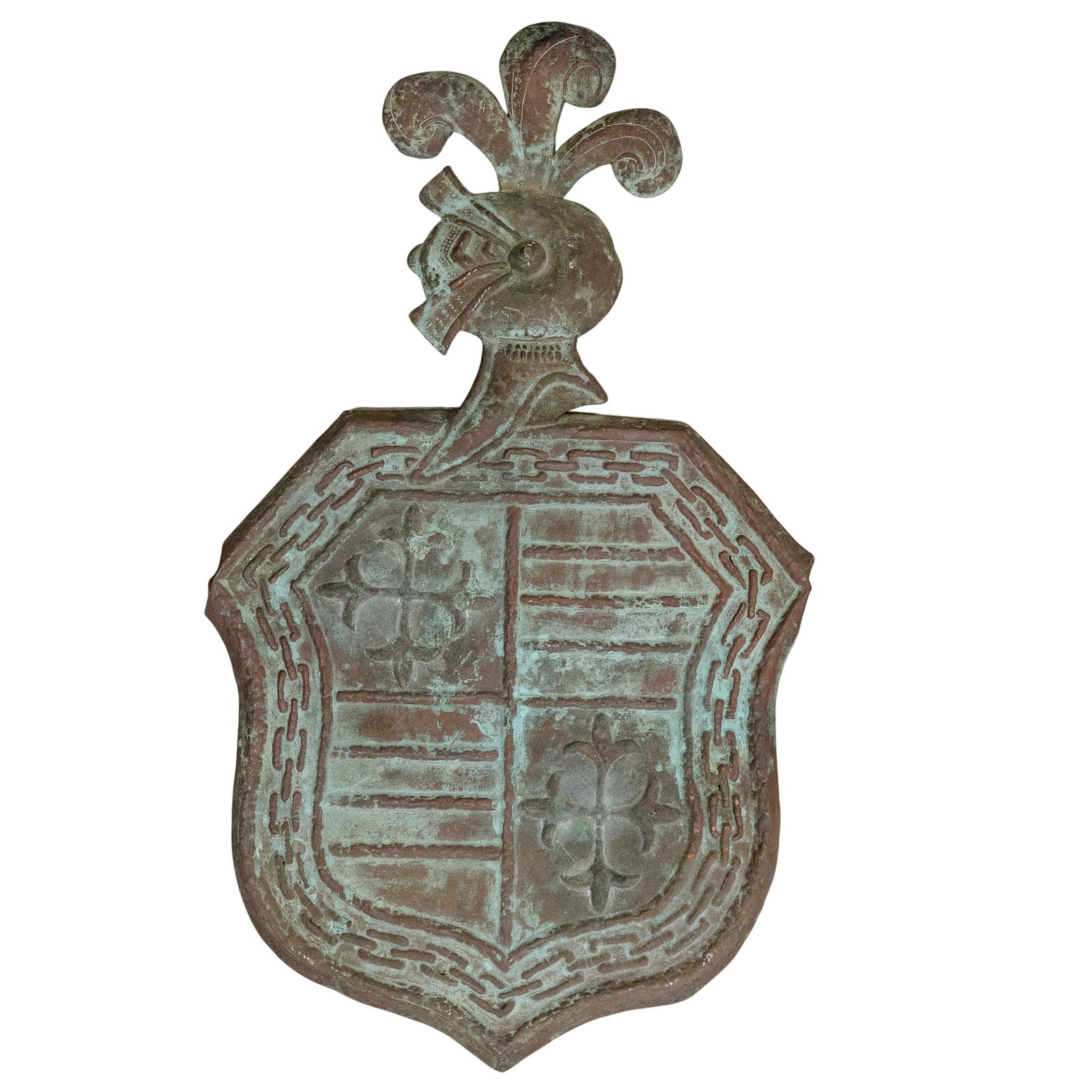 Antique Sand-Cast Bronze Coat of Arms (1 of 4)
