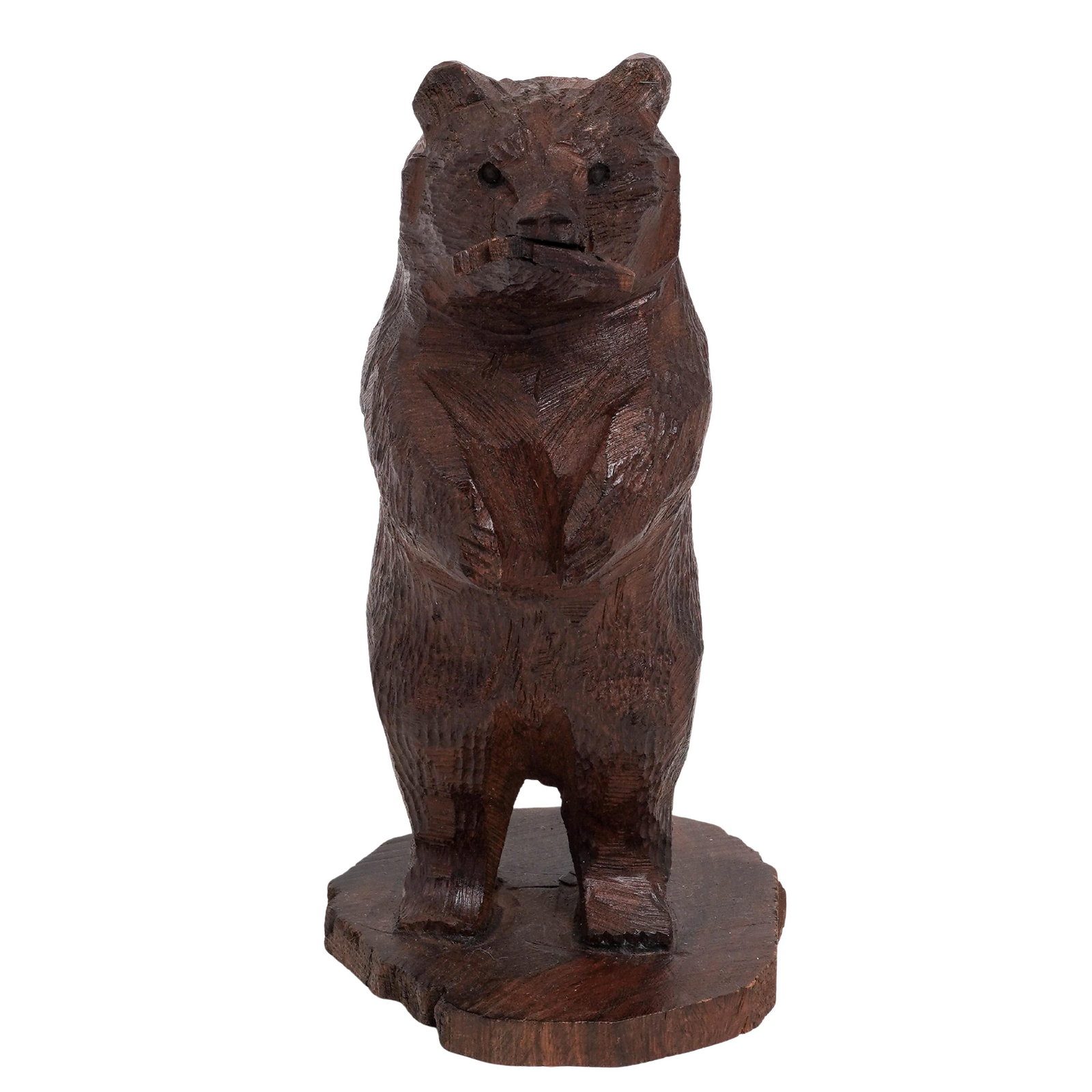 Antique Black Forest Carved Wooden Bear w/ Fish (1 of 6)