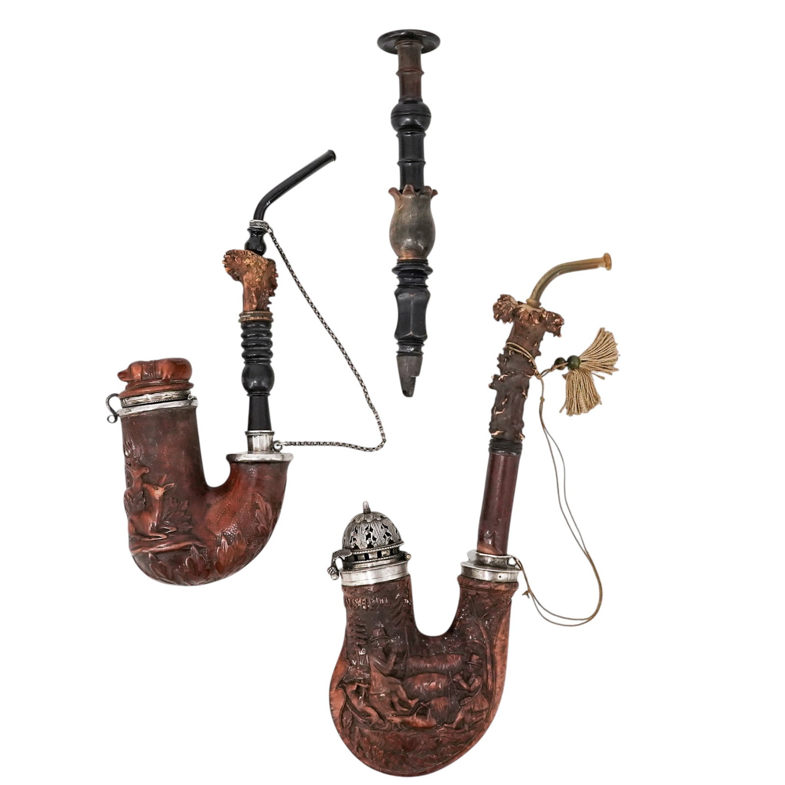 (3 pcs) Antique "Ulmer Kloben" Pipes (1 of 10)