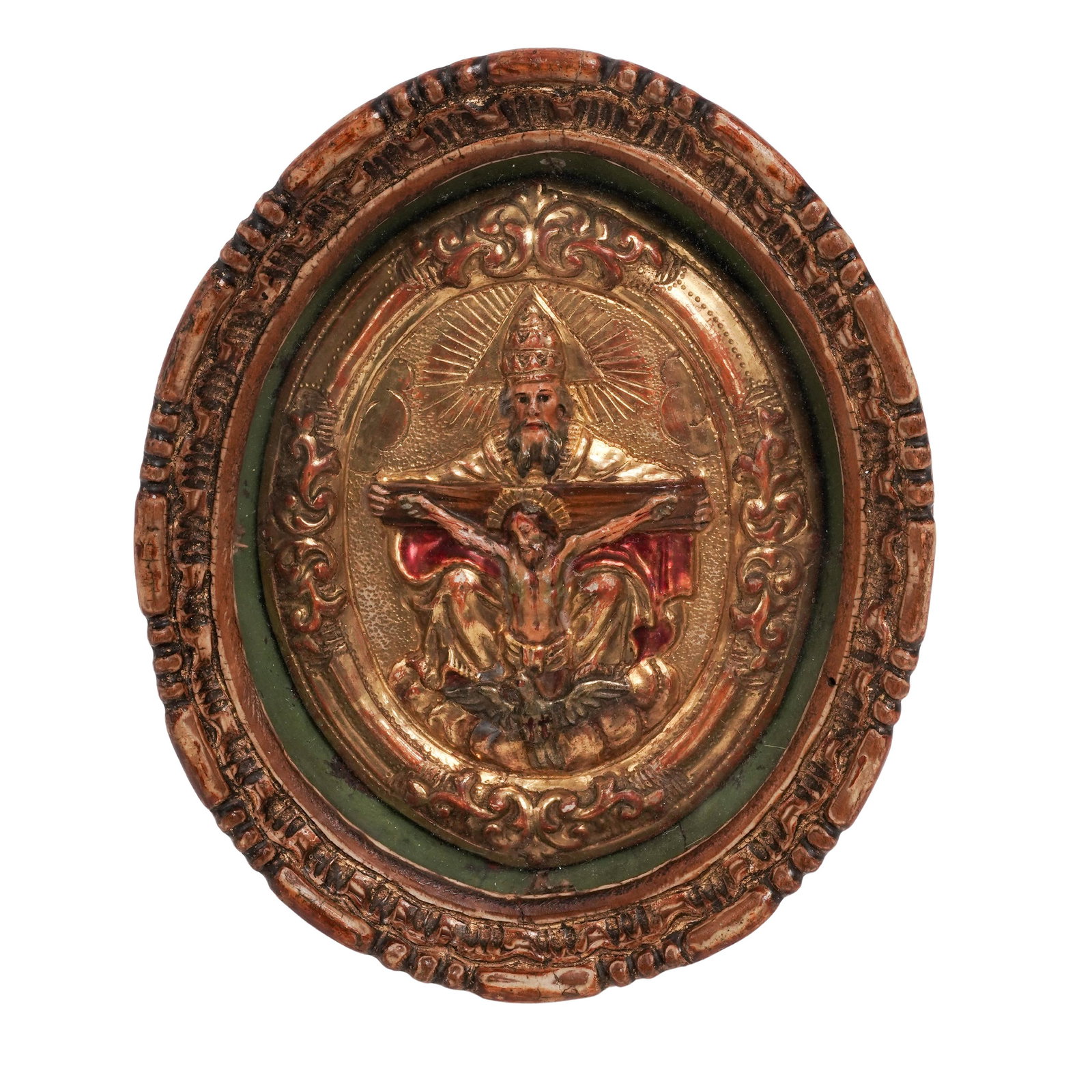 Antique Austrian Religious Plaque of Holy Trinity (1 of 6)