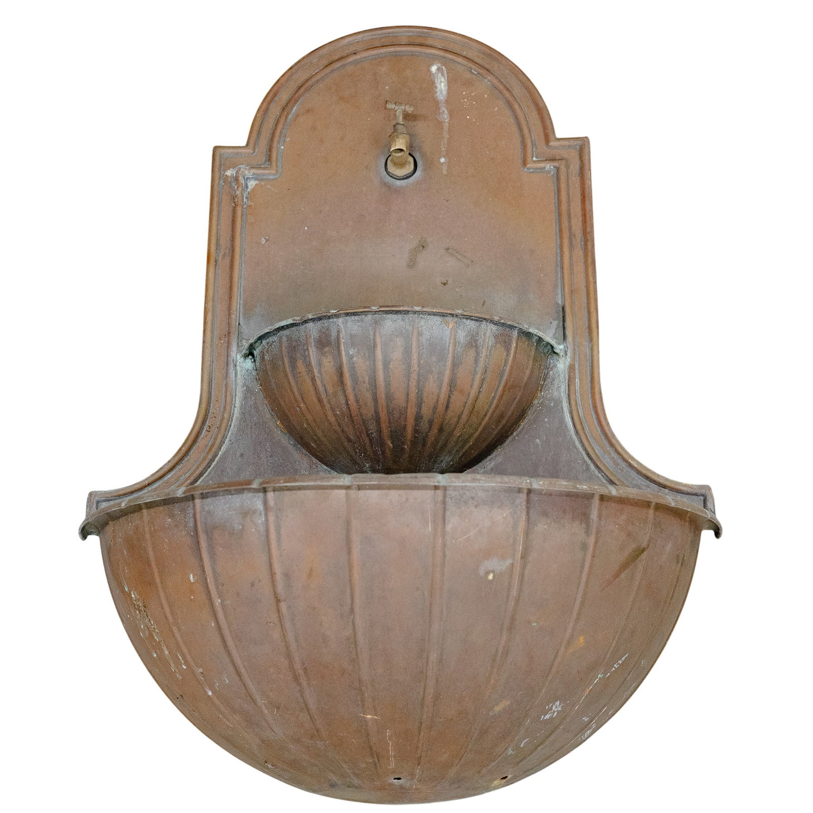 Antique Copper & Brass Wall Mounted Fountain (1 of 5)