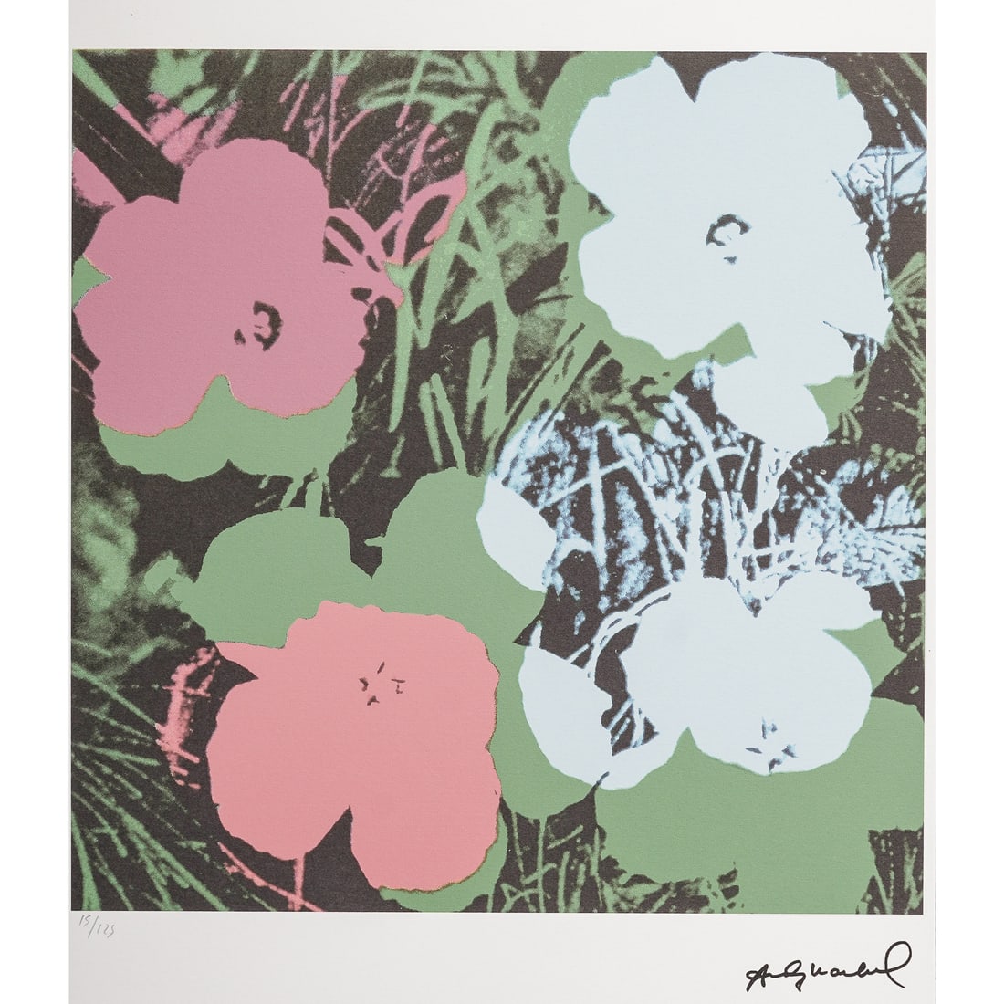 Andy Warhol(American 1928-1987) "Flowers" Screenprint: Andy Warhol( American 1928-1987) "Flowers" Screenprint 20th-21st Cent., American This screenprint presents a premium edition of Pop Art pioneer Andy Warhol's iconic "Flowers" series, which originally 