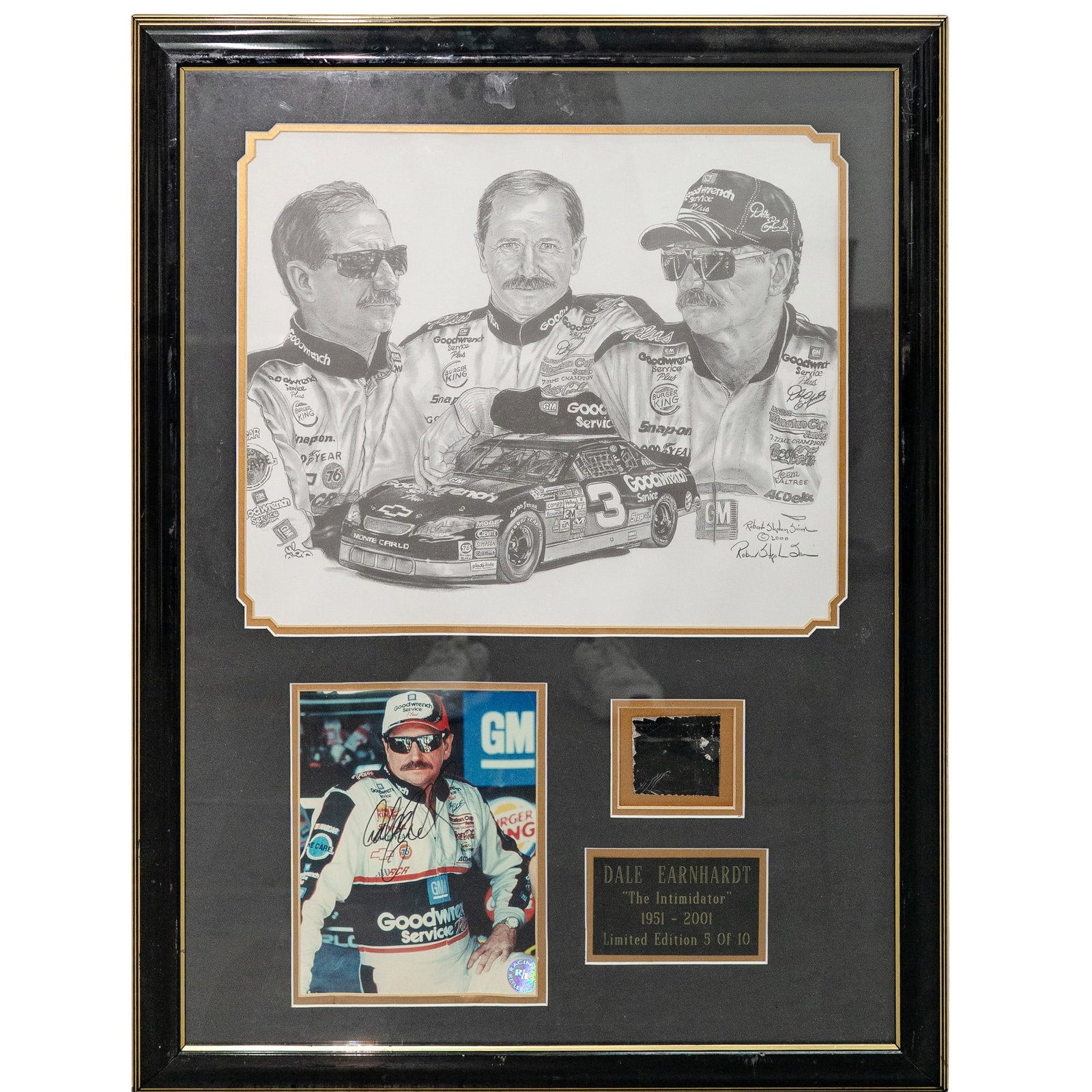 Dale Earnhardt Signed Photograph & Lithograph by Robert Stephen Simon w/ COA (1 of 5)