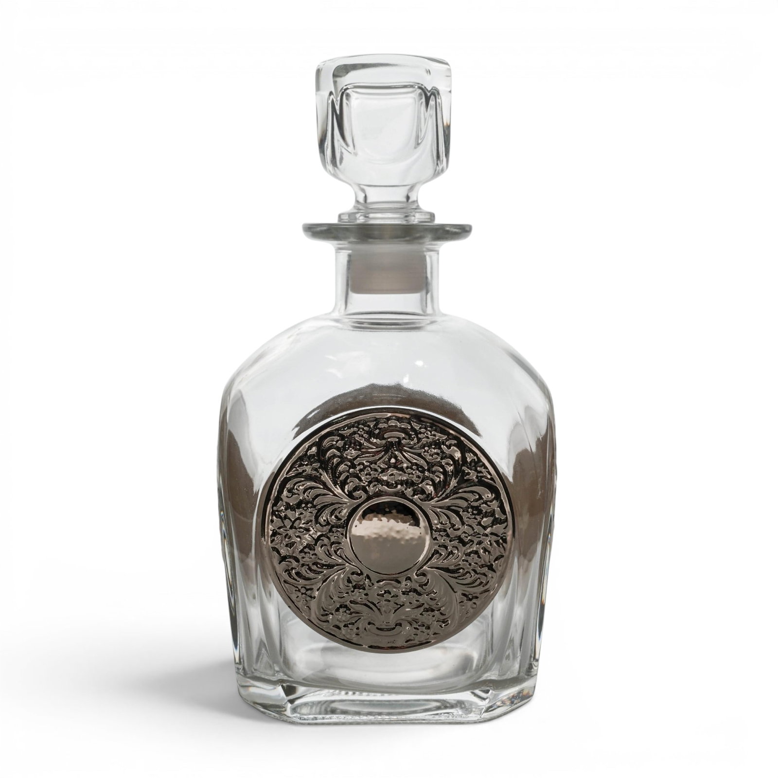 Vintage Sterling Silver Overlay Glass Decanter (1 of 9)