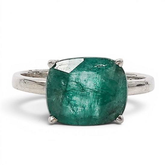 Sterling Silver & Emerald Ring - 2