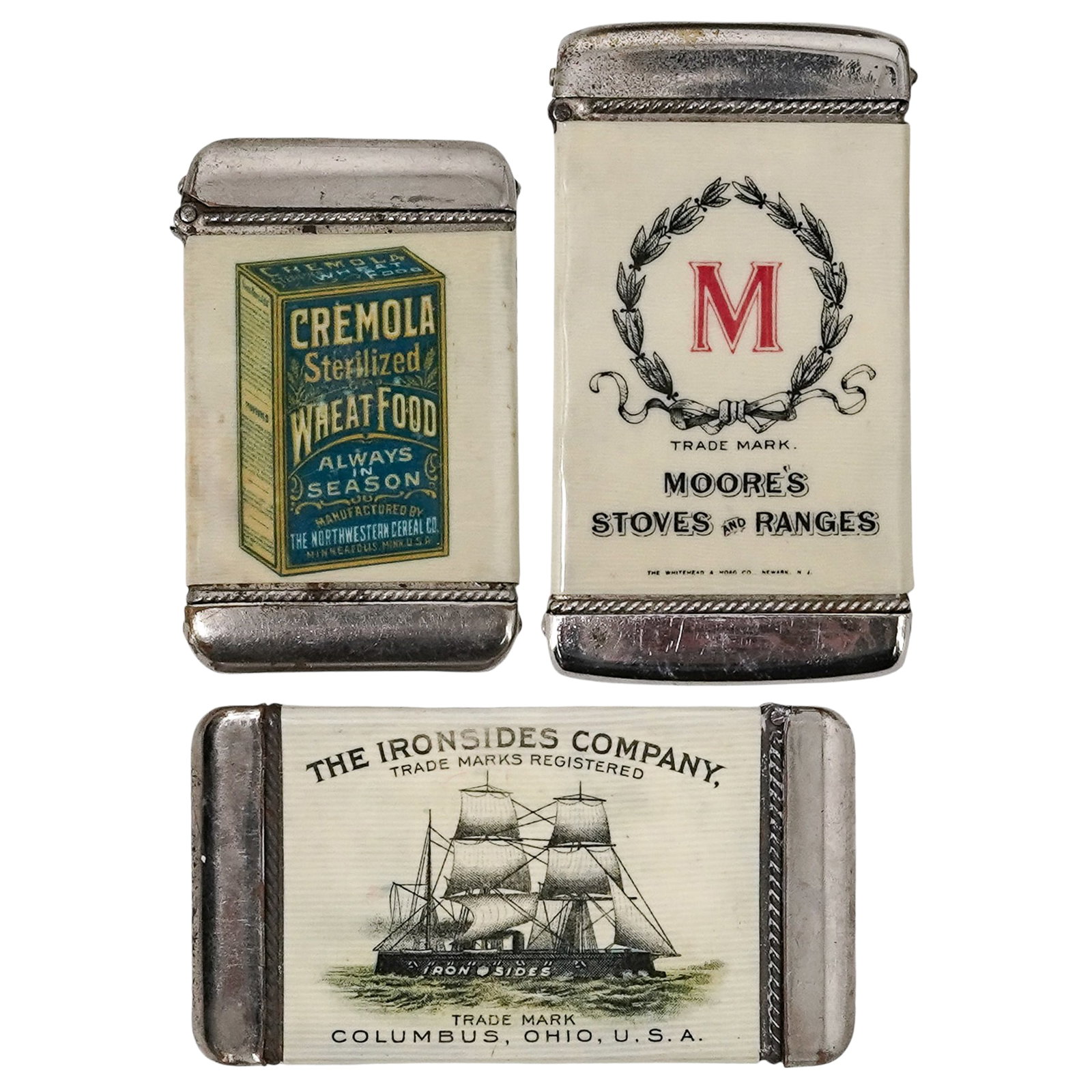 (3 pc) Pocket Advertising Match Safes (1 of 8)