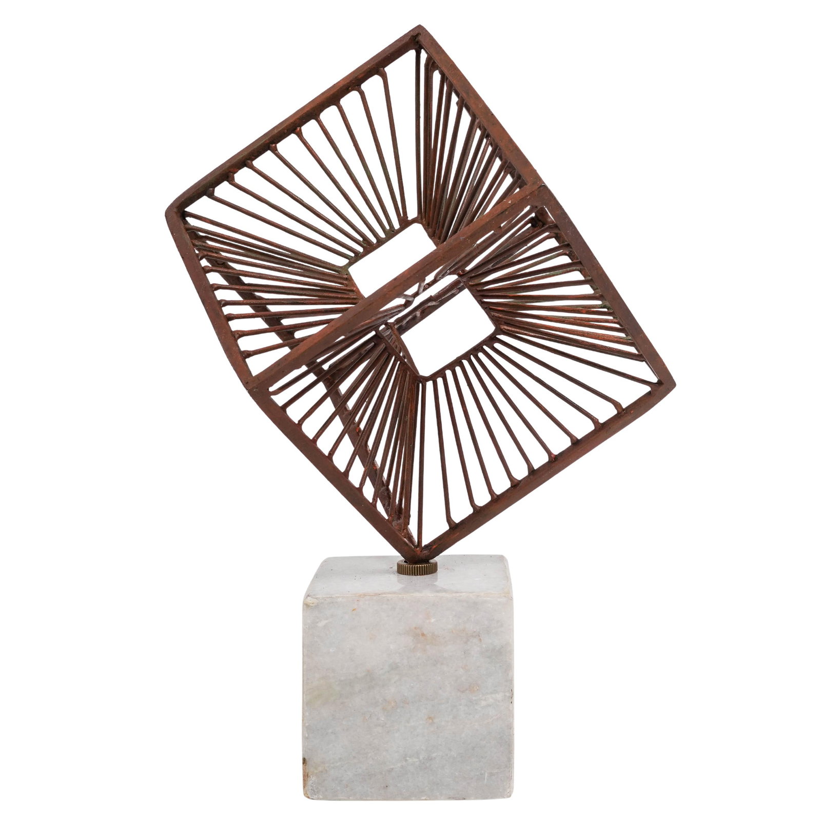 Modernist Geometric Cube Structure Sculpture (1 of 7)