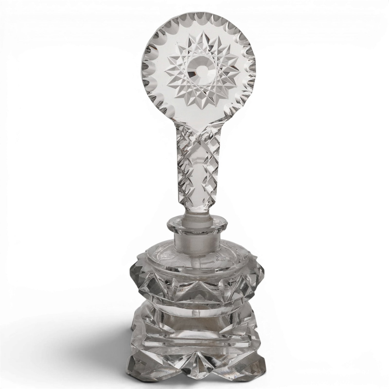 Morlee Czechoslovakia Art Deco Cut Crystal Perfume Bottle (1 of 6)