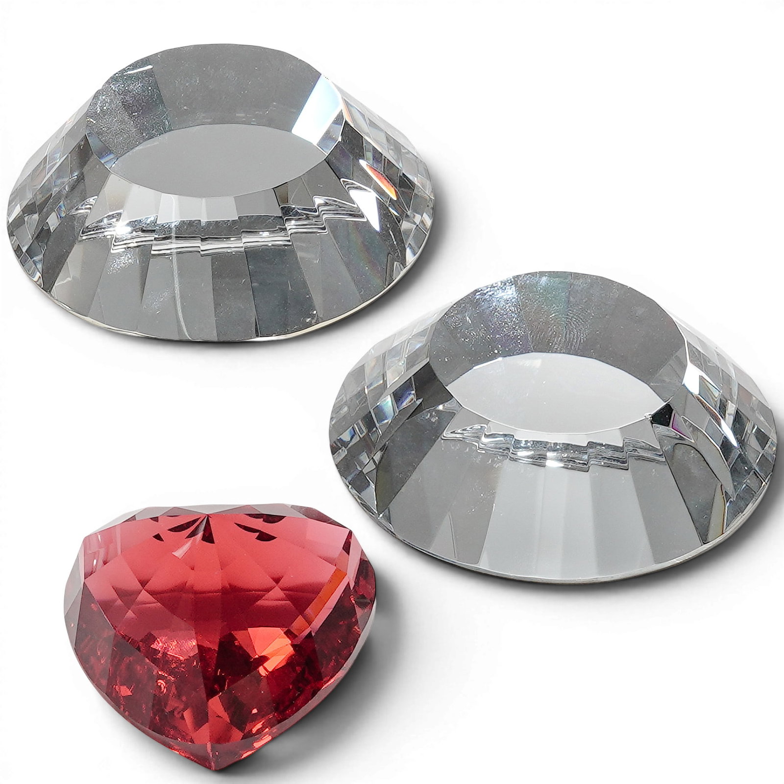 (3pc) Swarovski Cut Crystal Paperweights (1 of 6)