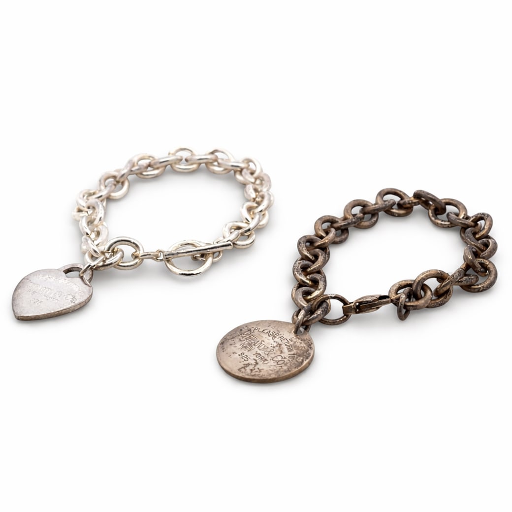 (2 pc) Tiffany & Co. Sterling Tag Bracelets (1 of 4)