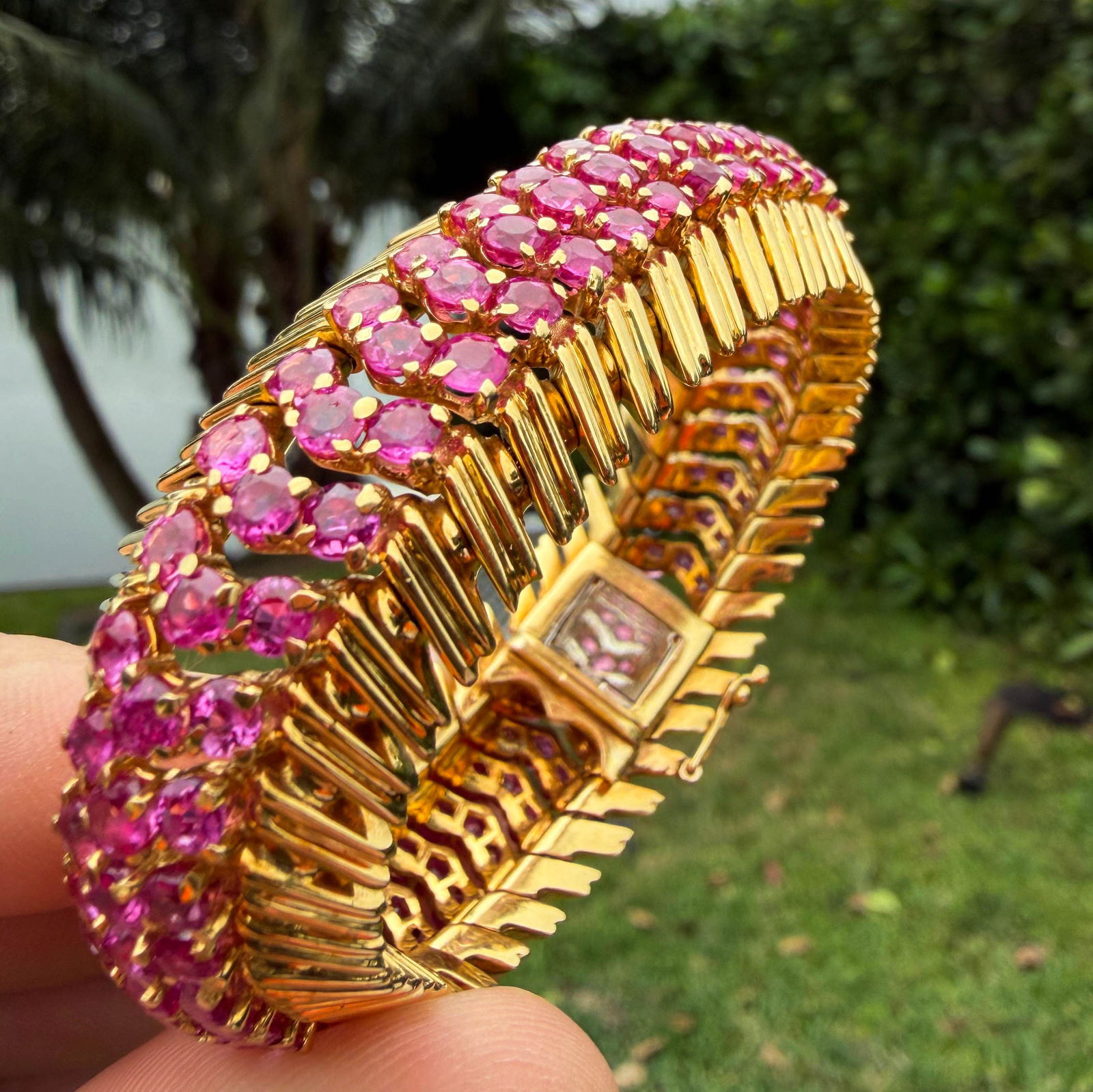 18k Gold & Ruby Bracelet - 2