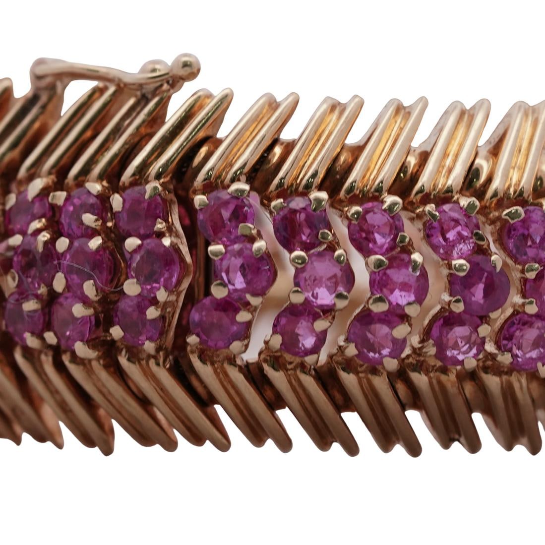 18k Gold & Ruby Bracelet - 3