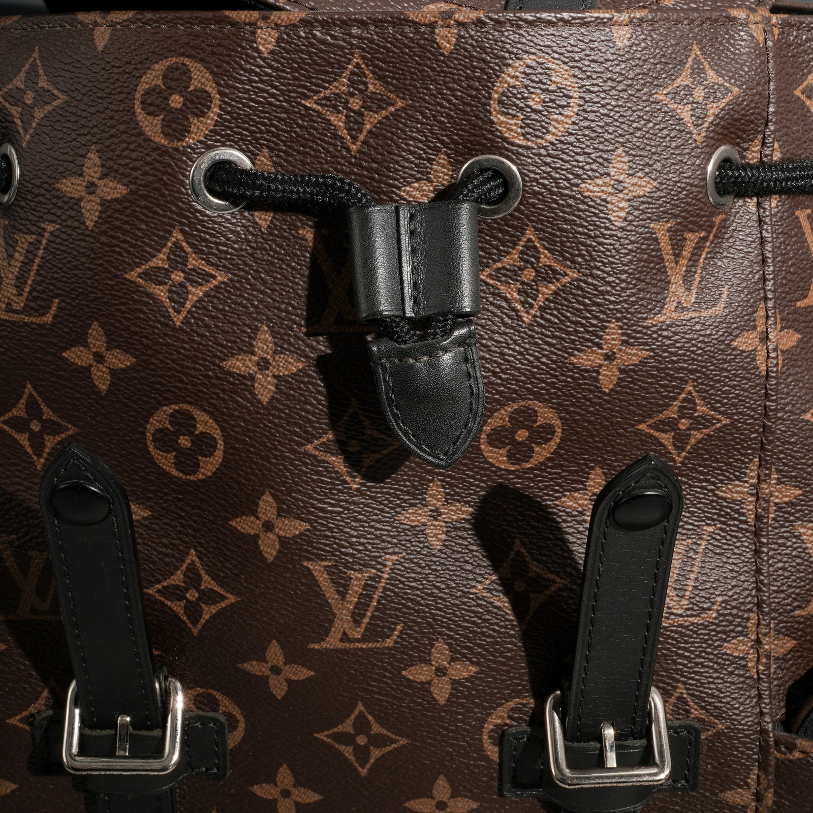 Louis Vuitton Monogram Macassar Christopher Canvas Backpack. - 13