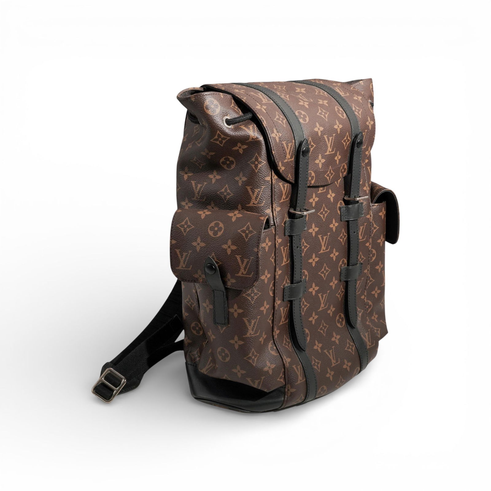 Louis Vuitton Monogram Macassar Christopher Canvas Backpack. - 2