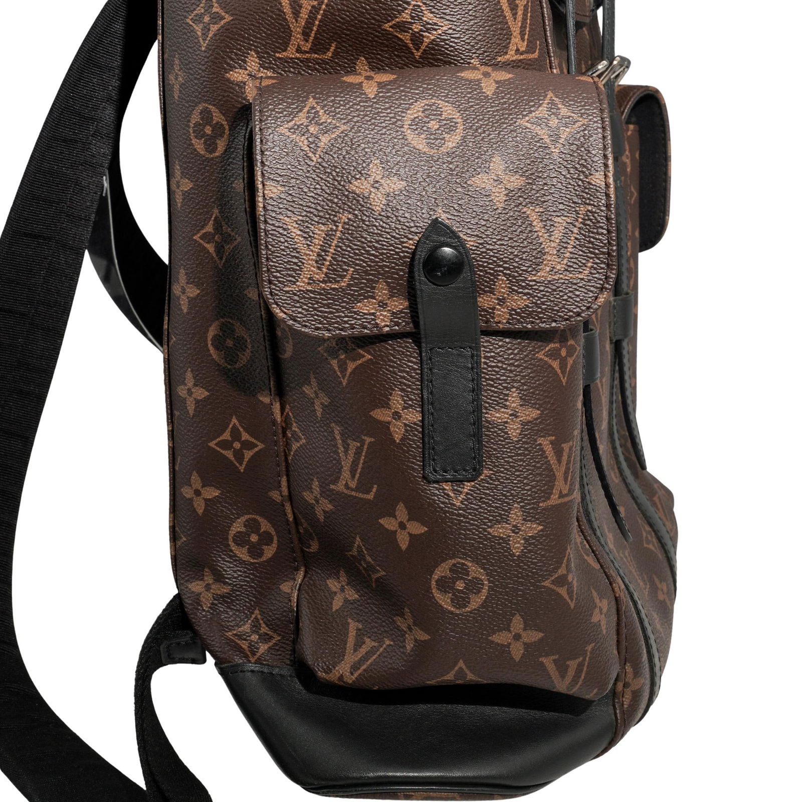 Louis Vuitton Monogram Macassar Christopher Canvas Backpack. - 5