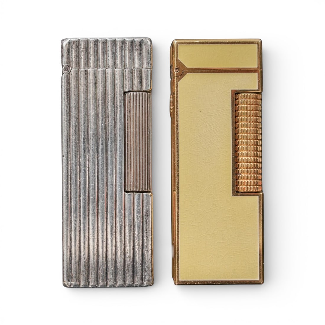 (2 pc) Vintage Dunhill Rollagas Lacquered and Silver Lighter (1 of 6)