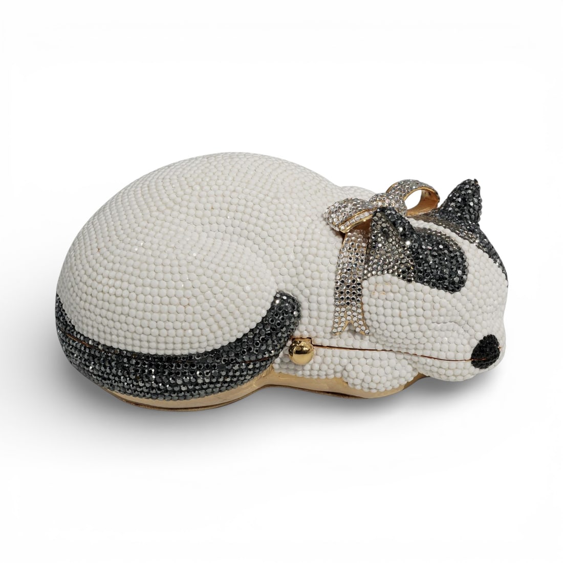 Judith Leiber Jeweled Sleeping Cat Minaudiere Clutch (1 of 10)