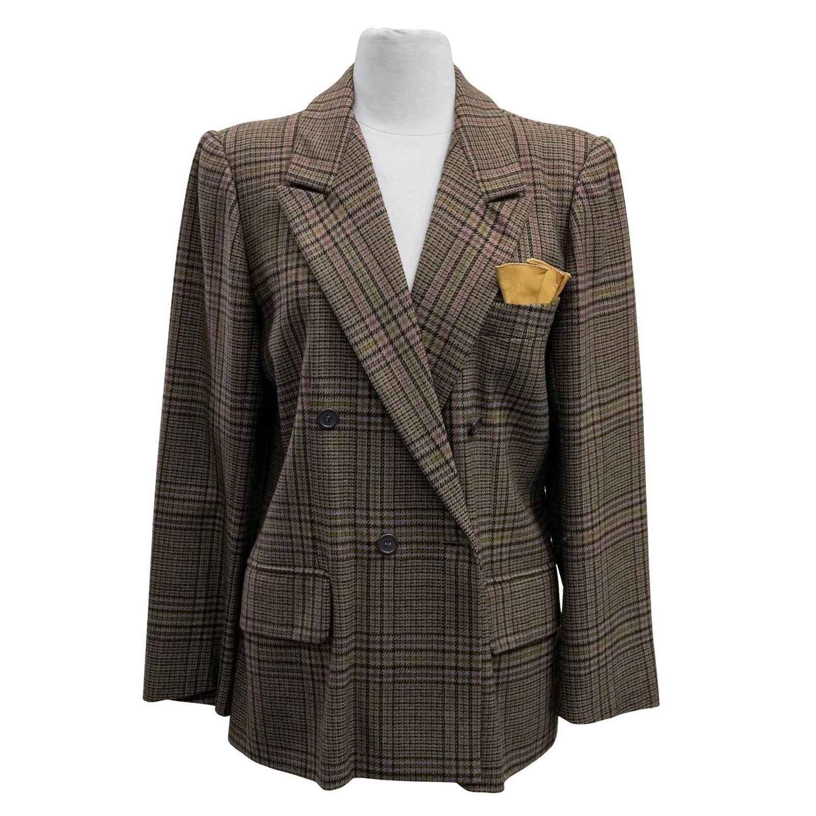 (2 pcs) Vintage Saint Laurent Plaid Suit (1 of 13)