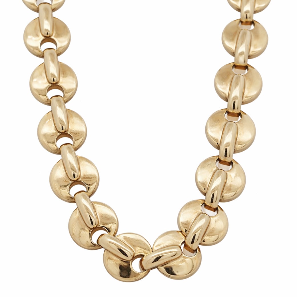 Van Cleef & Arpels 18k Gold Link Choker Necklace (1 of 7)
